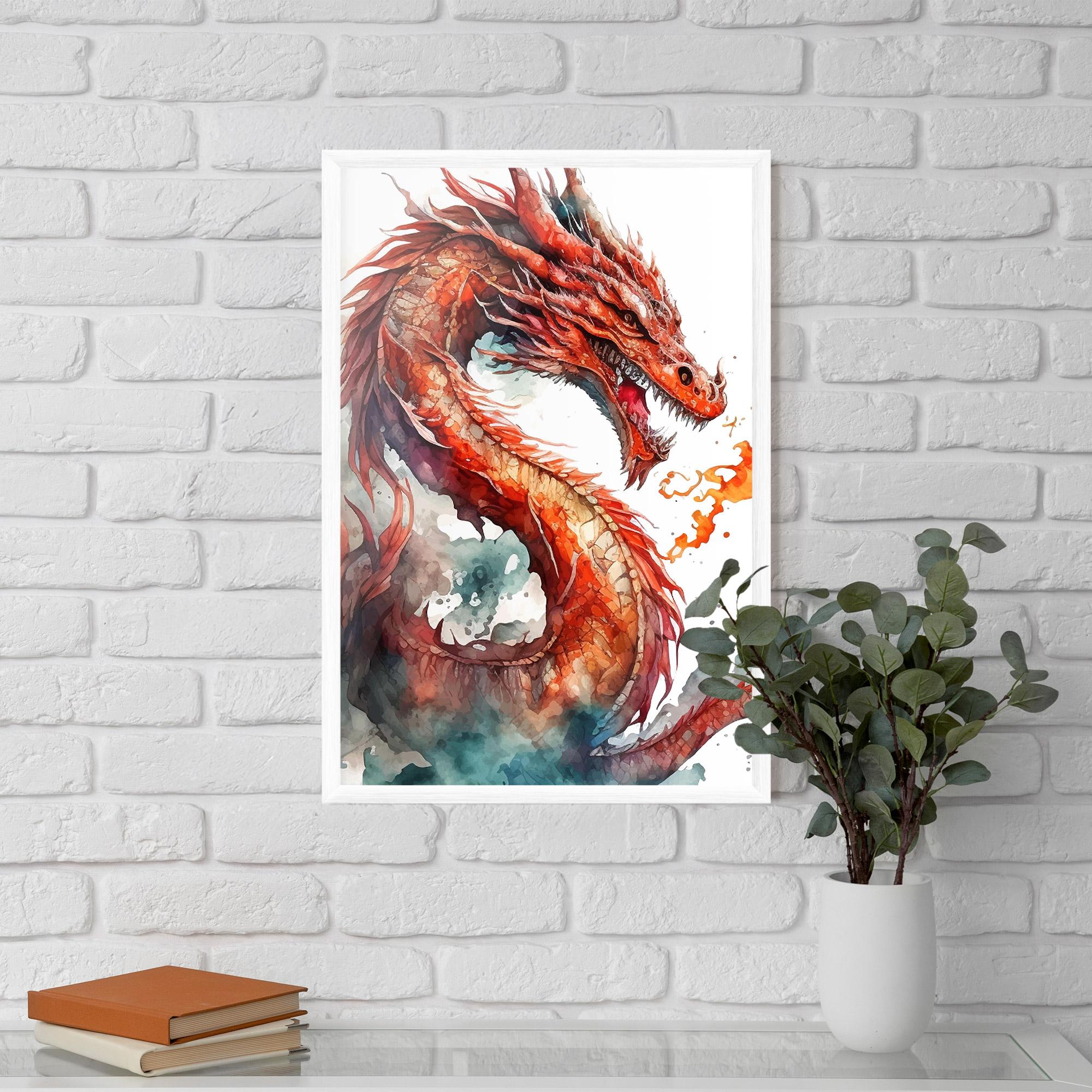 Рамкиран постер Fire Dragon mockup 5