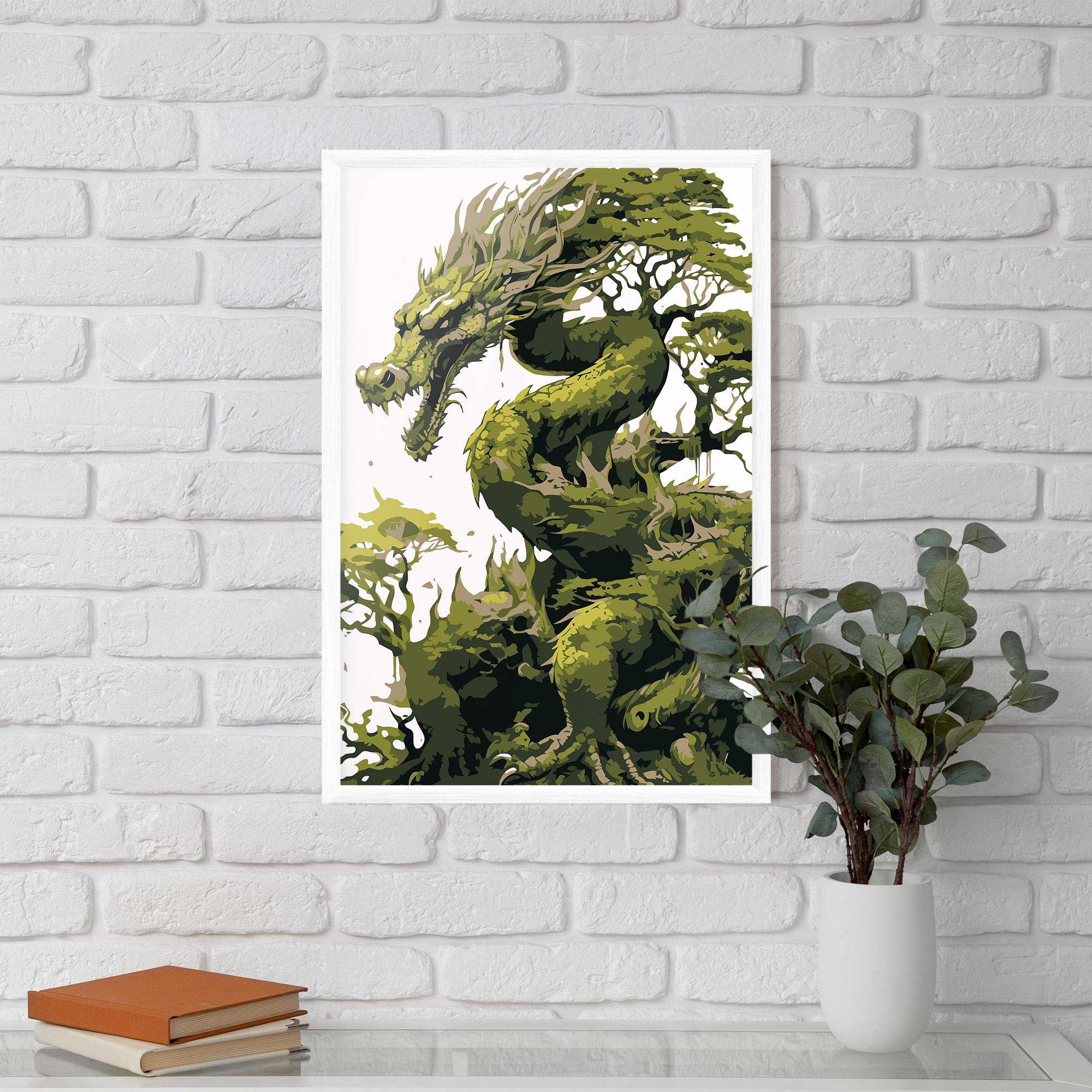 Рамкиран постер Green Nature Dragon mockup 5