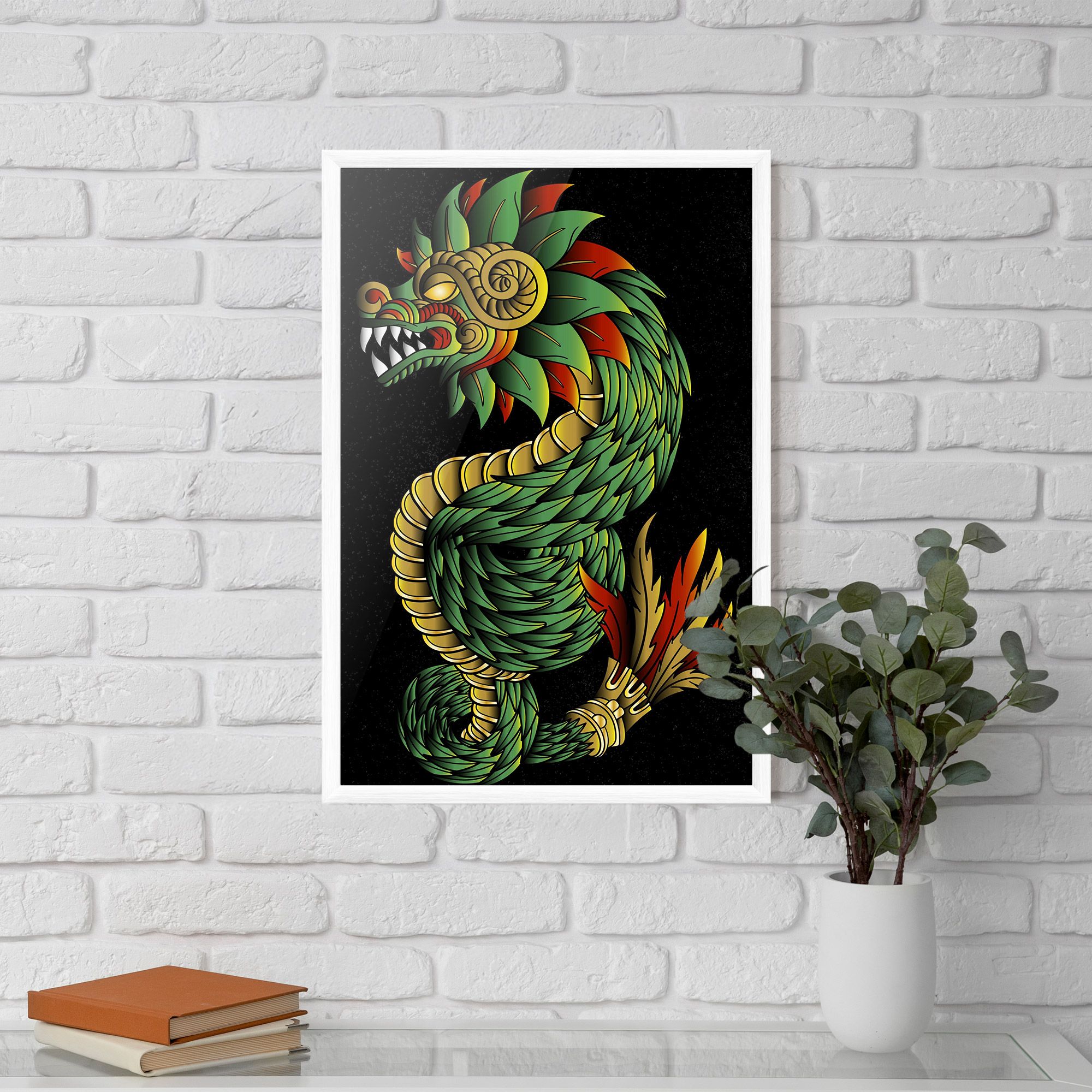 Green Yellow Dragon mockup 5
