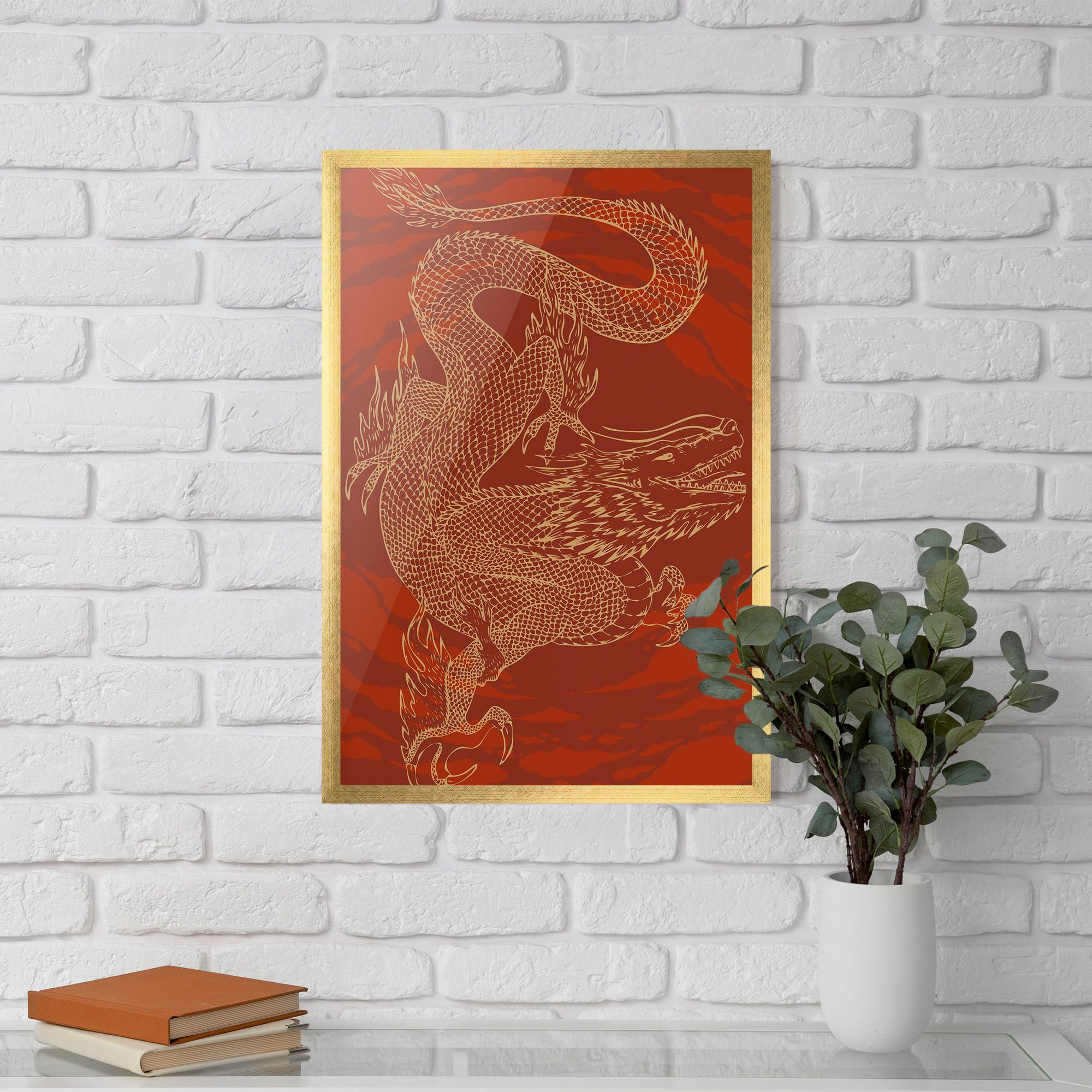 Chinese Dragon Red mockup 5