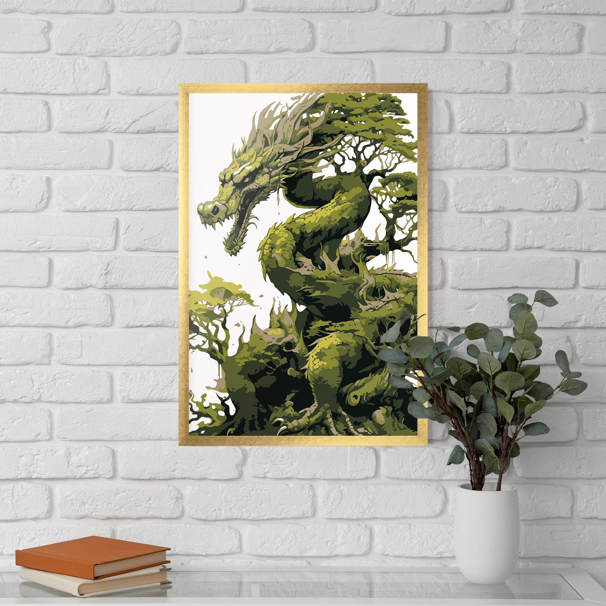 Рамкиран постер Green Nature Dragon mockup 5