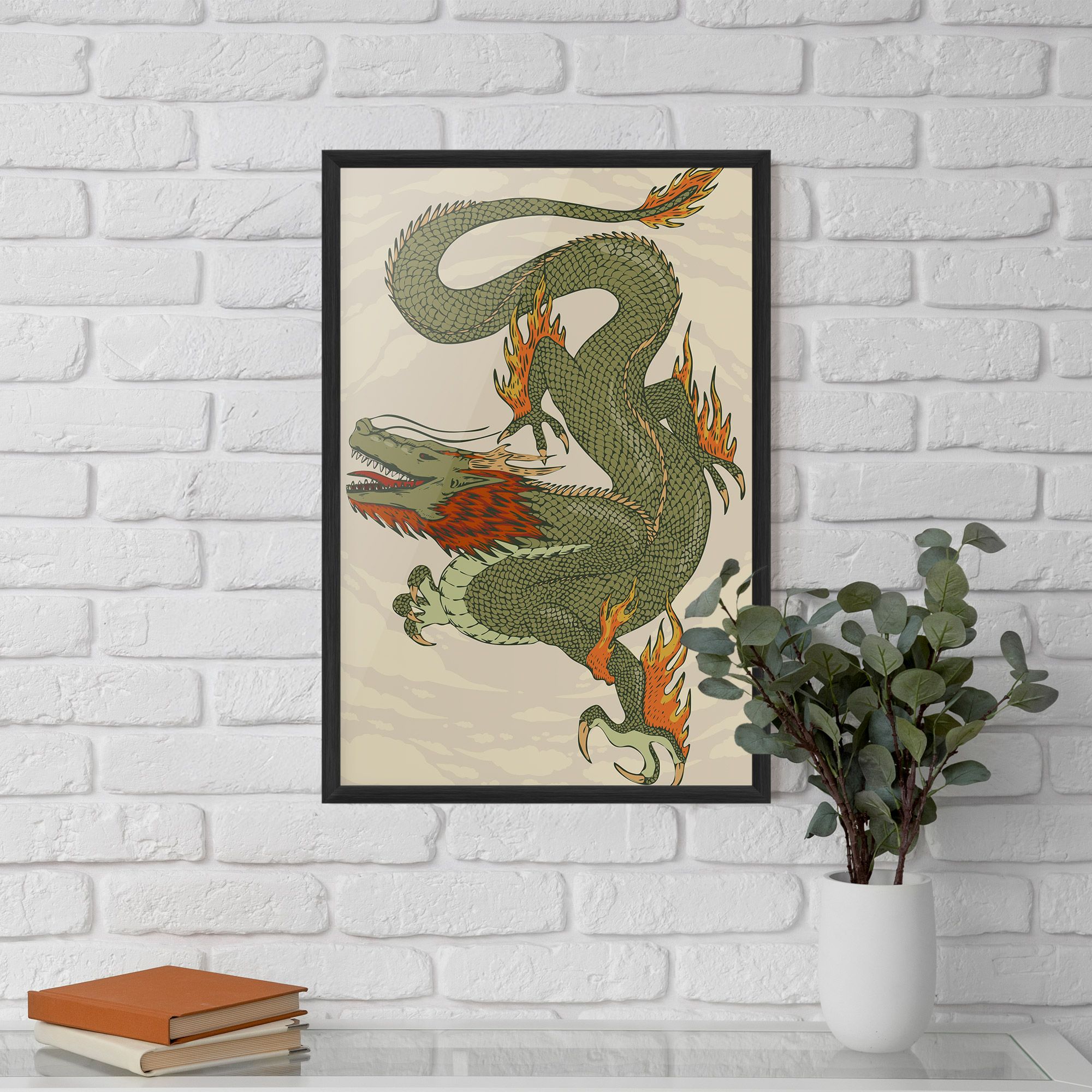 Chinese Dragon Green mockup 5