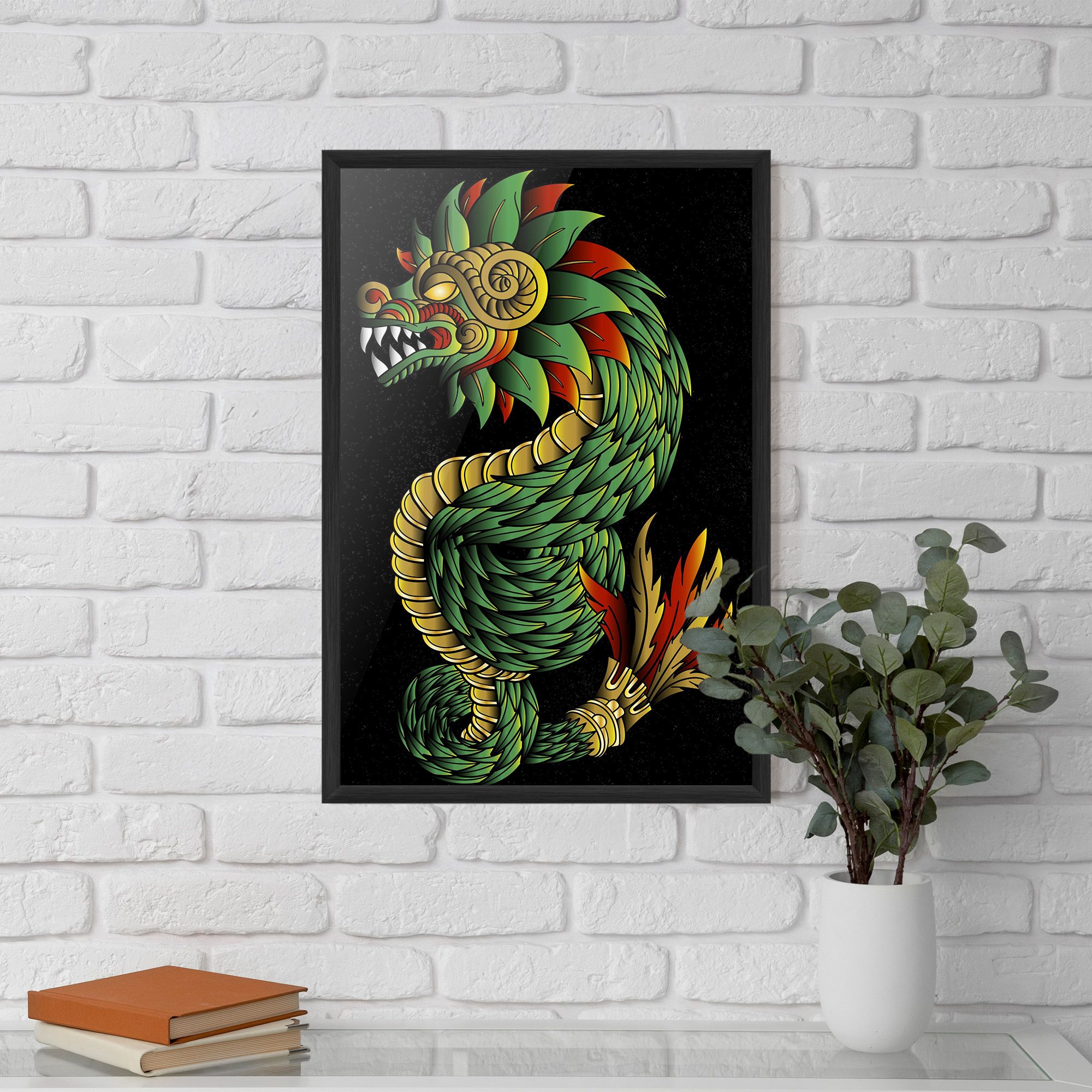 Green Yellow Dragon mockup 5
