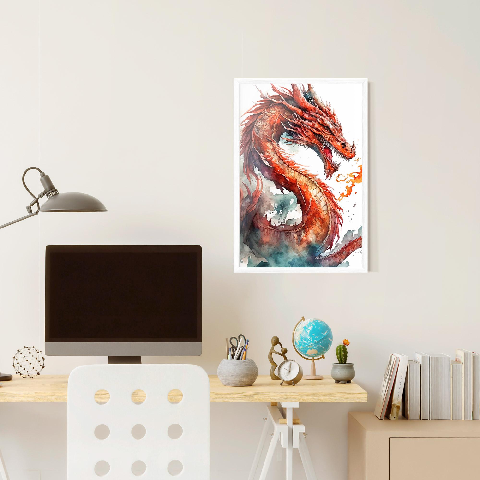 Рамкиран постер Fire Dragon mockup 6