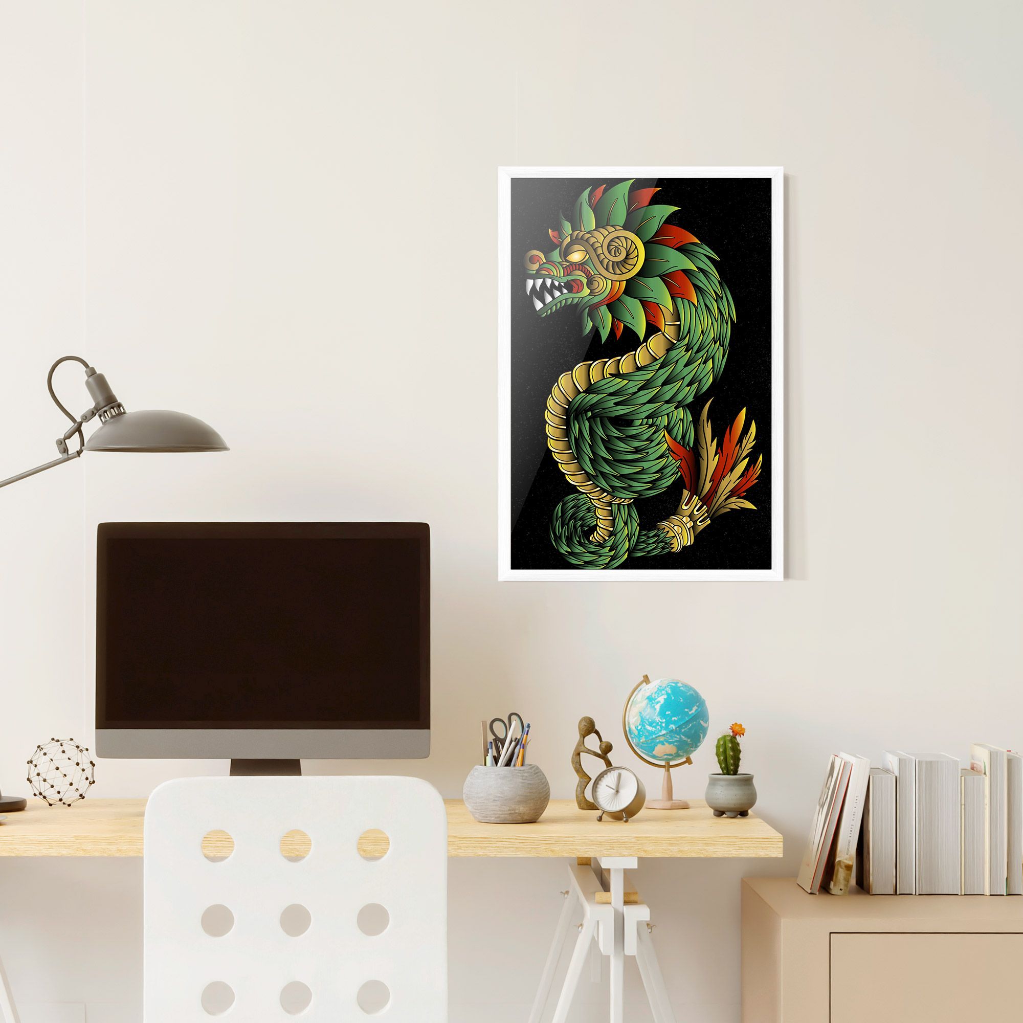 Green Yellow Dragon mockup 6