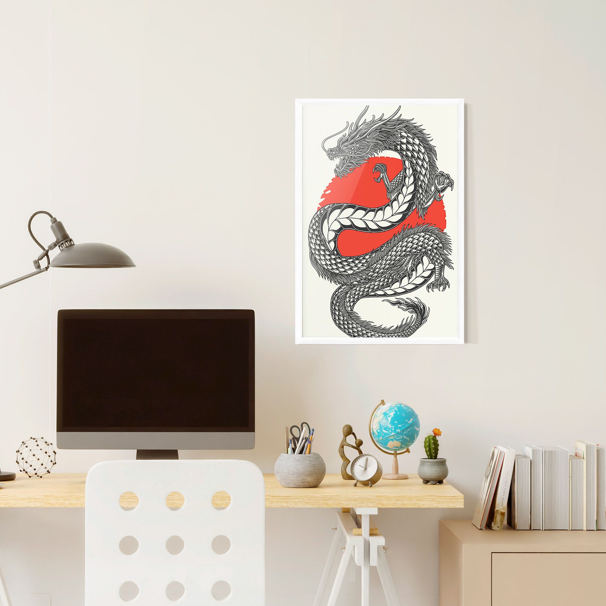 Red Moon Dragon mockup 6