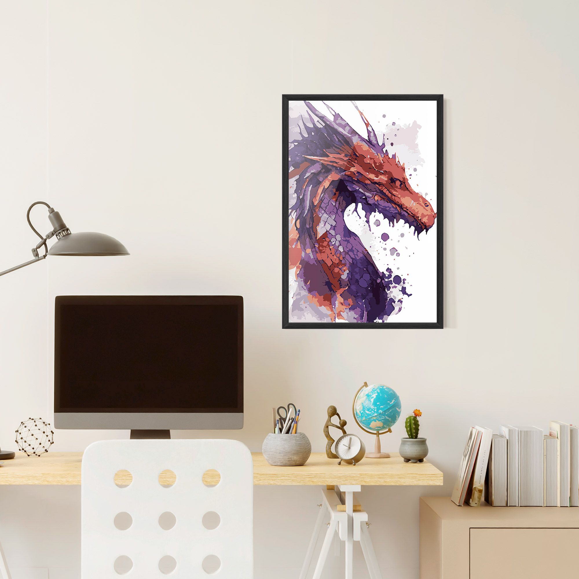 Orange Purple Dragon mockup 6