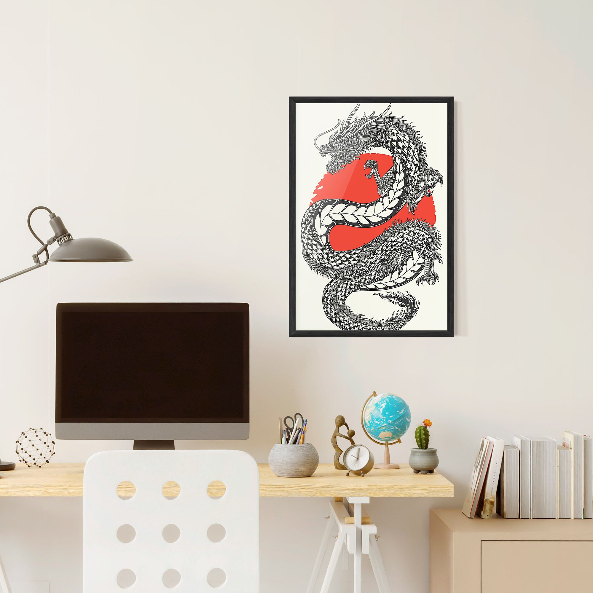 Red Moon Dragon mockup 6