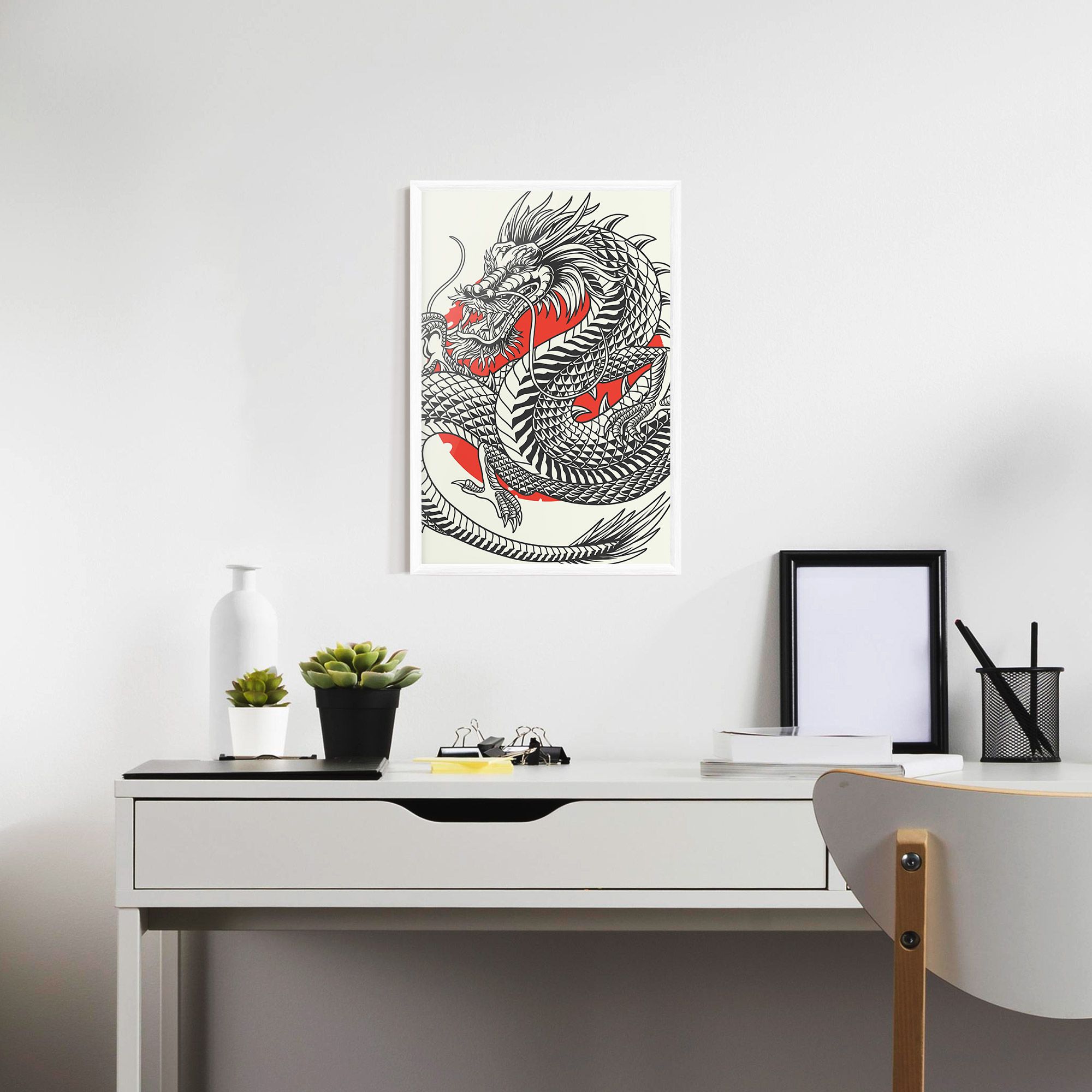 Cream Grey Dragon mockup 7