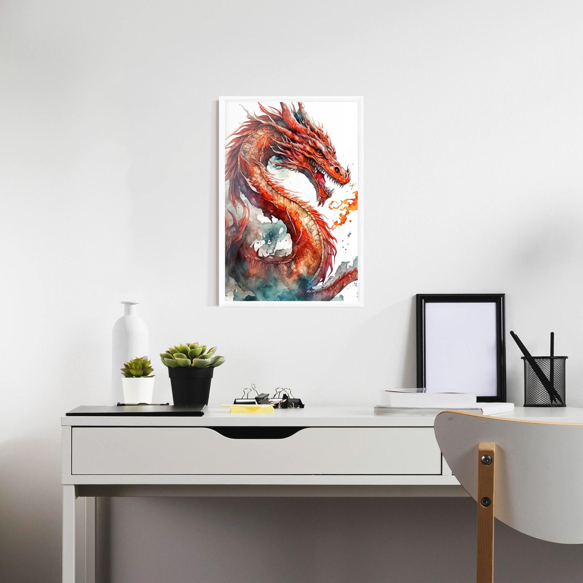 Рамкиран постер Fire Dragon mockup 7
