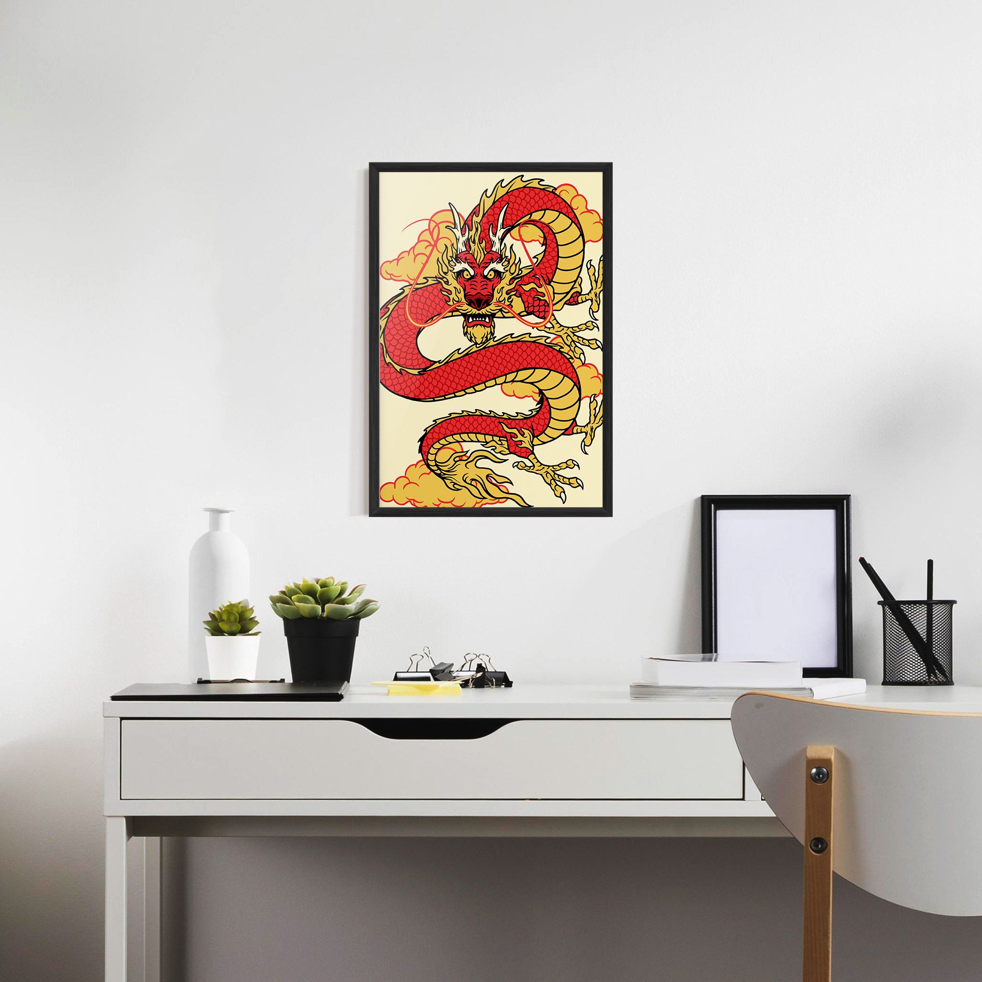 Red Yellow Dragon mockup 7