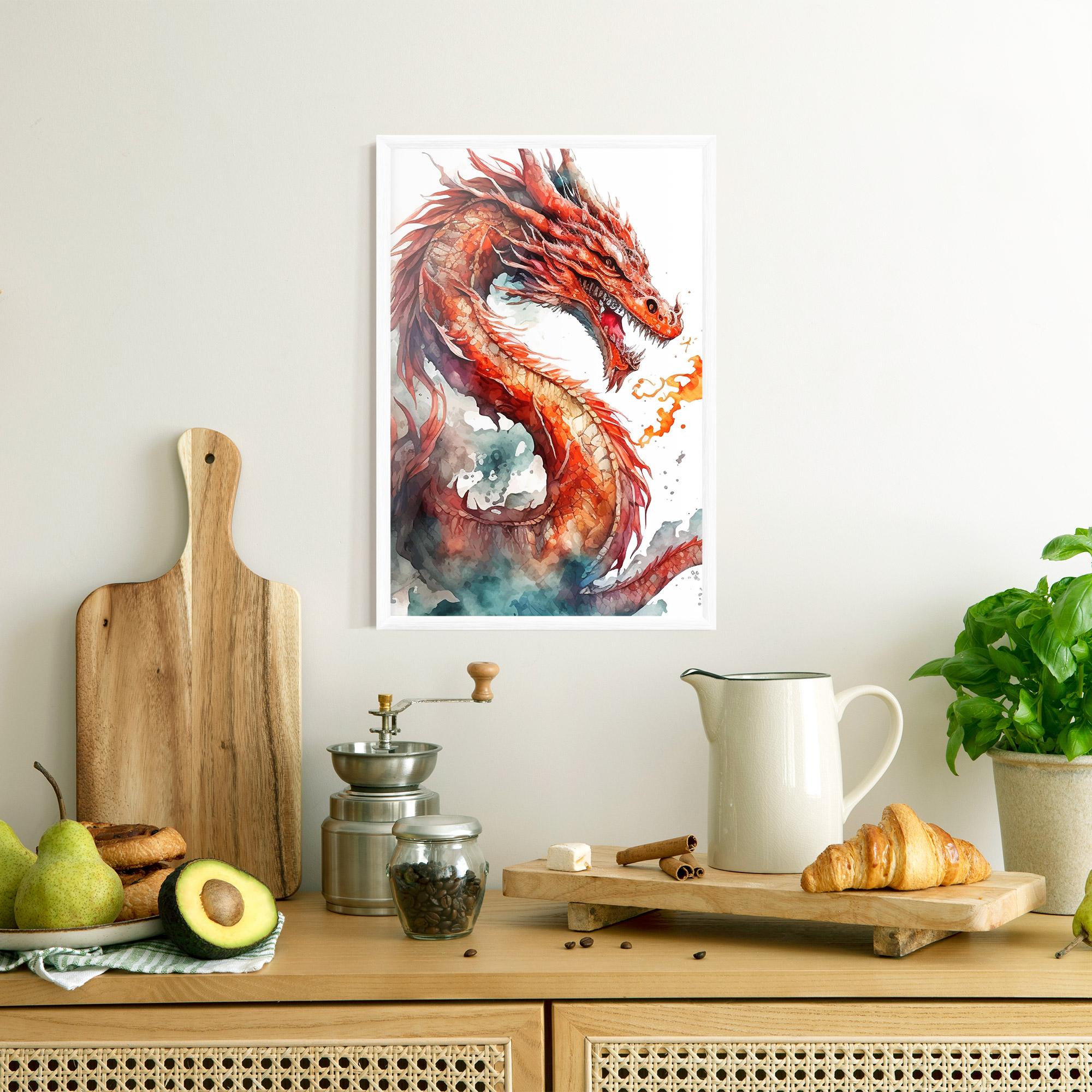 Рамкиран постер Fire Dragon mockup 8