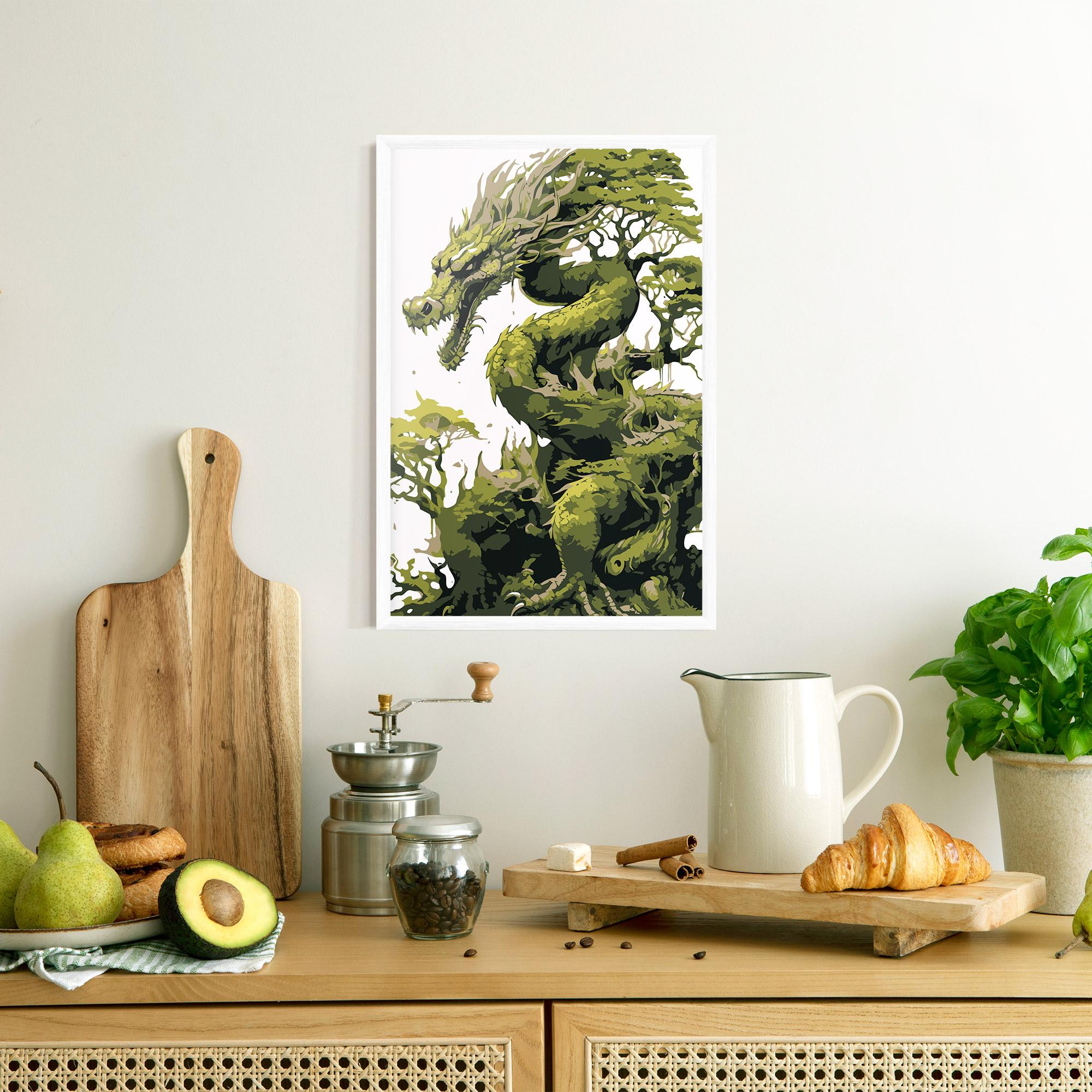 Рамкиран постер Green Nature Dragon mockup 8