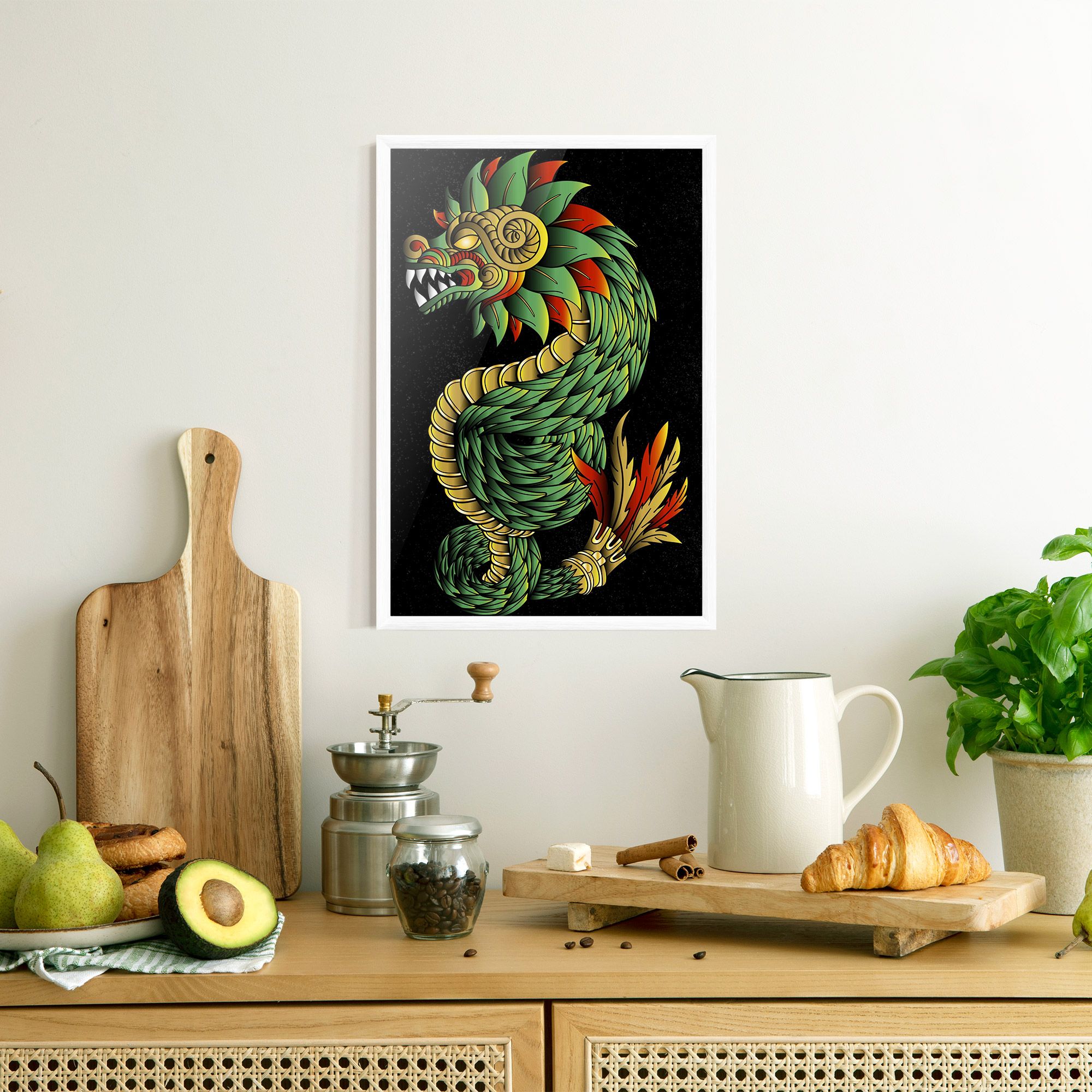 Green Yellow Dragon mockup 8