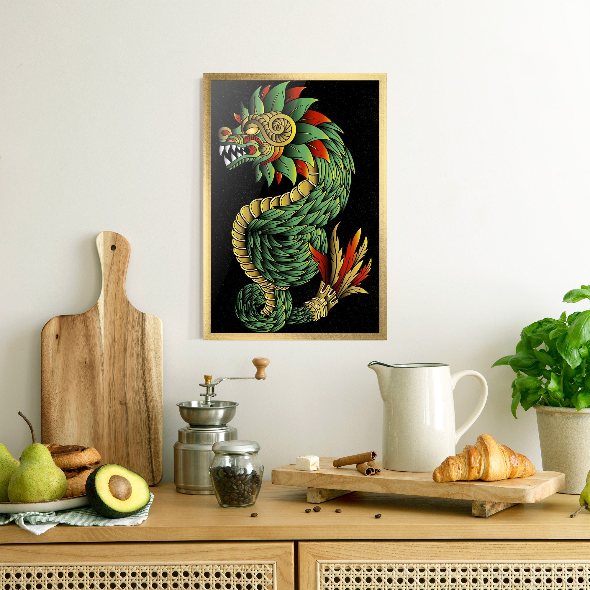 Green Yellow Dragon mockup 8