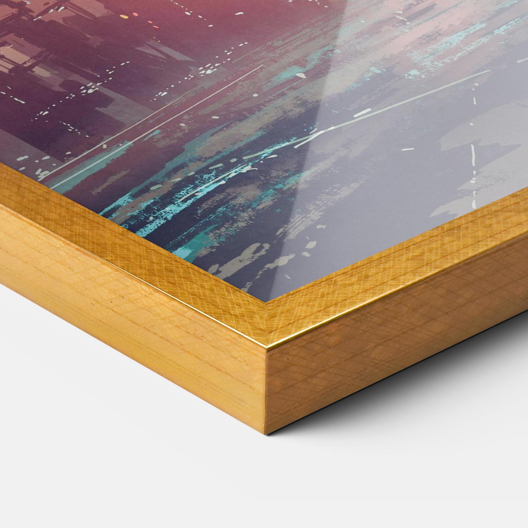 Рамкиран постер Futuristic Alien Buildings mockup 3