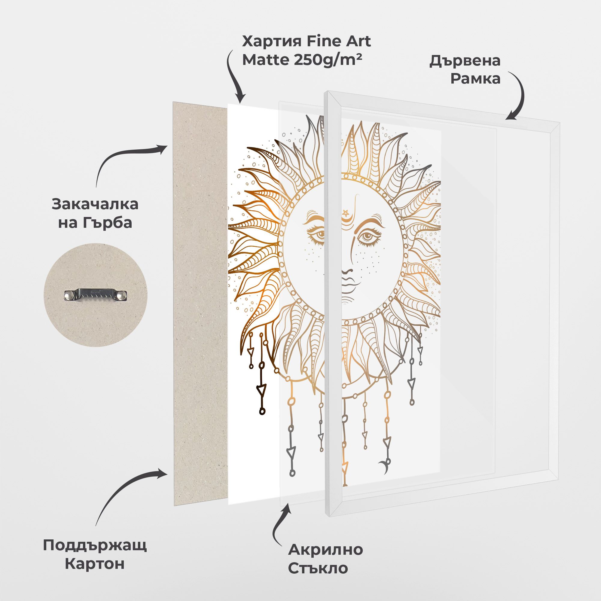 Gold Sun Face mockup 1