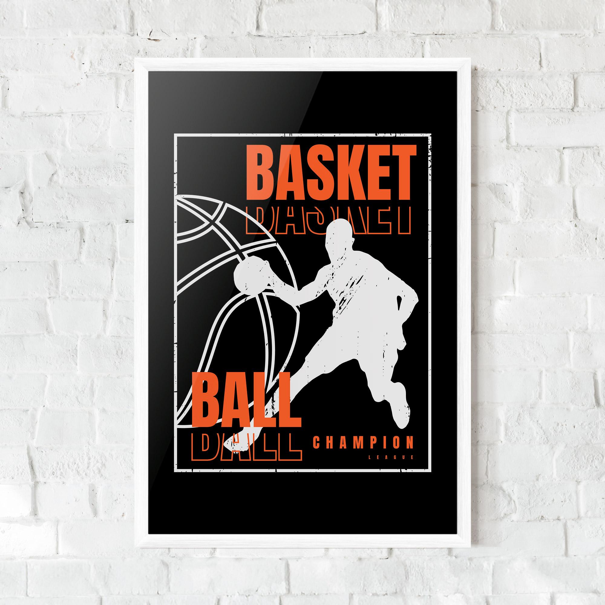 Рамкиран постер Basket Champion mockup 0