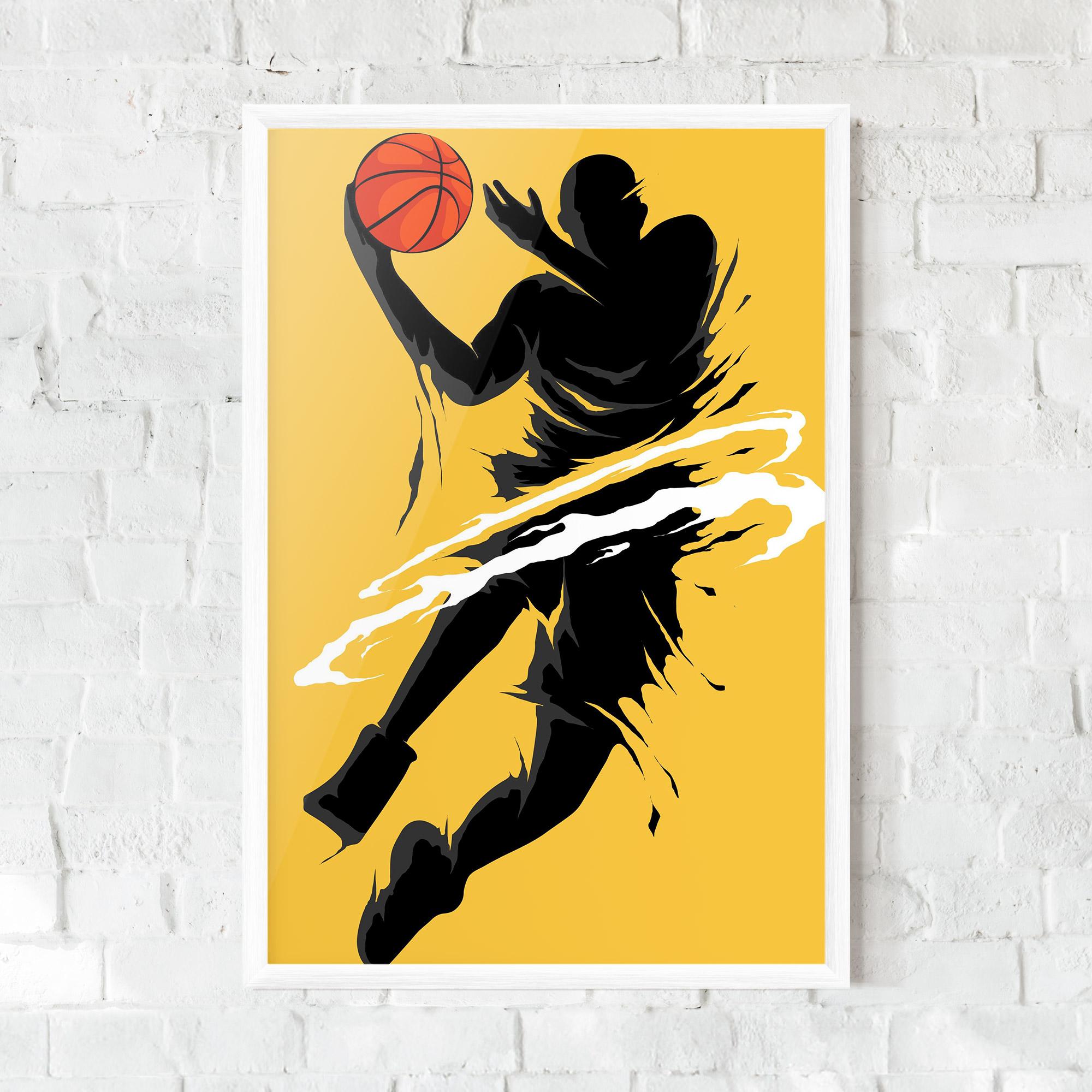 Рамкиран постер Basketball Smoke mockup 0