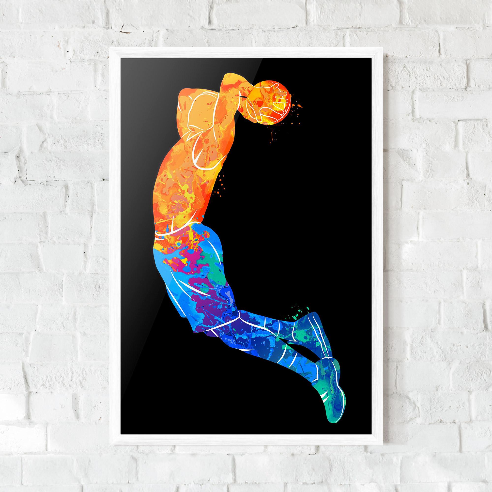 Рамкиран постер Blue Orange Basket mockup 0