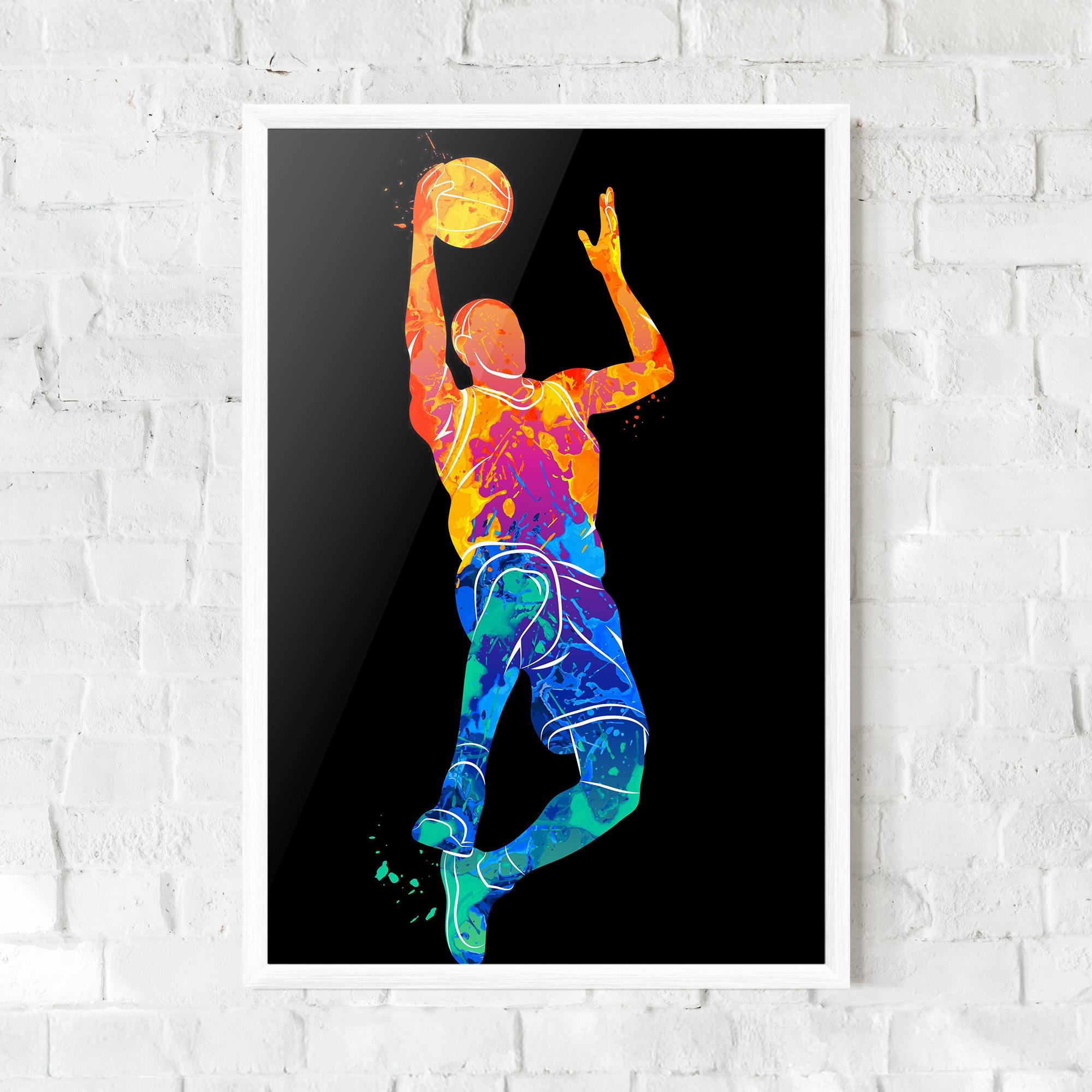 Рамкиран постер Orange Blue Basket mockup 0