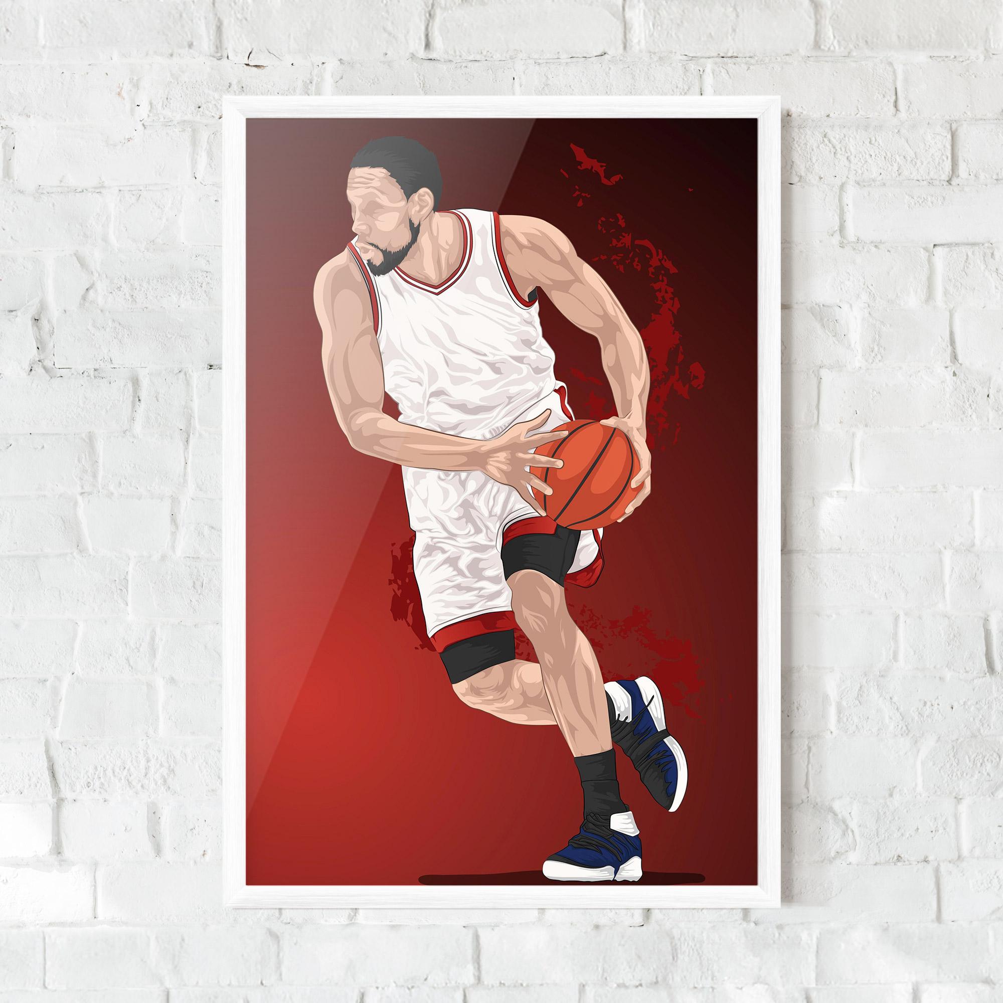 Рамкиран постер Red Fire Basket mockup 0