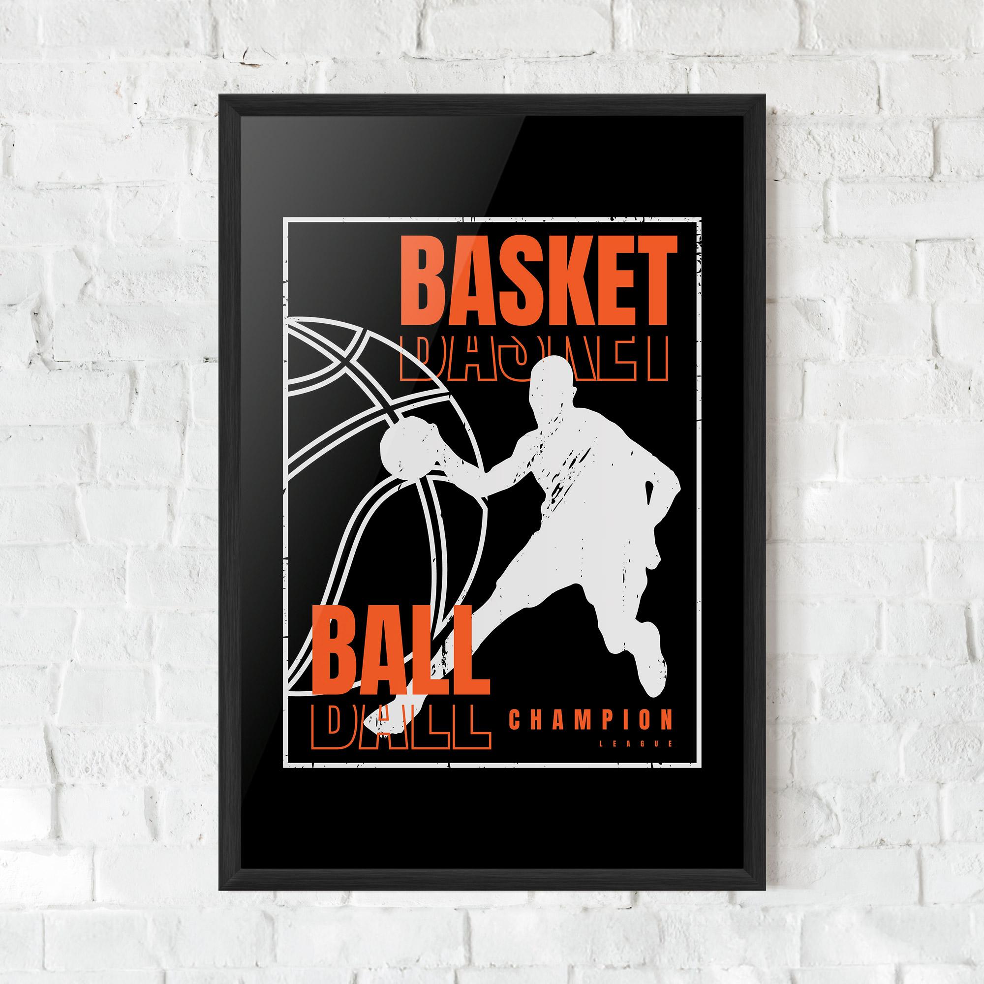 Рамкиран постер Basket Champion mockup 0