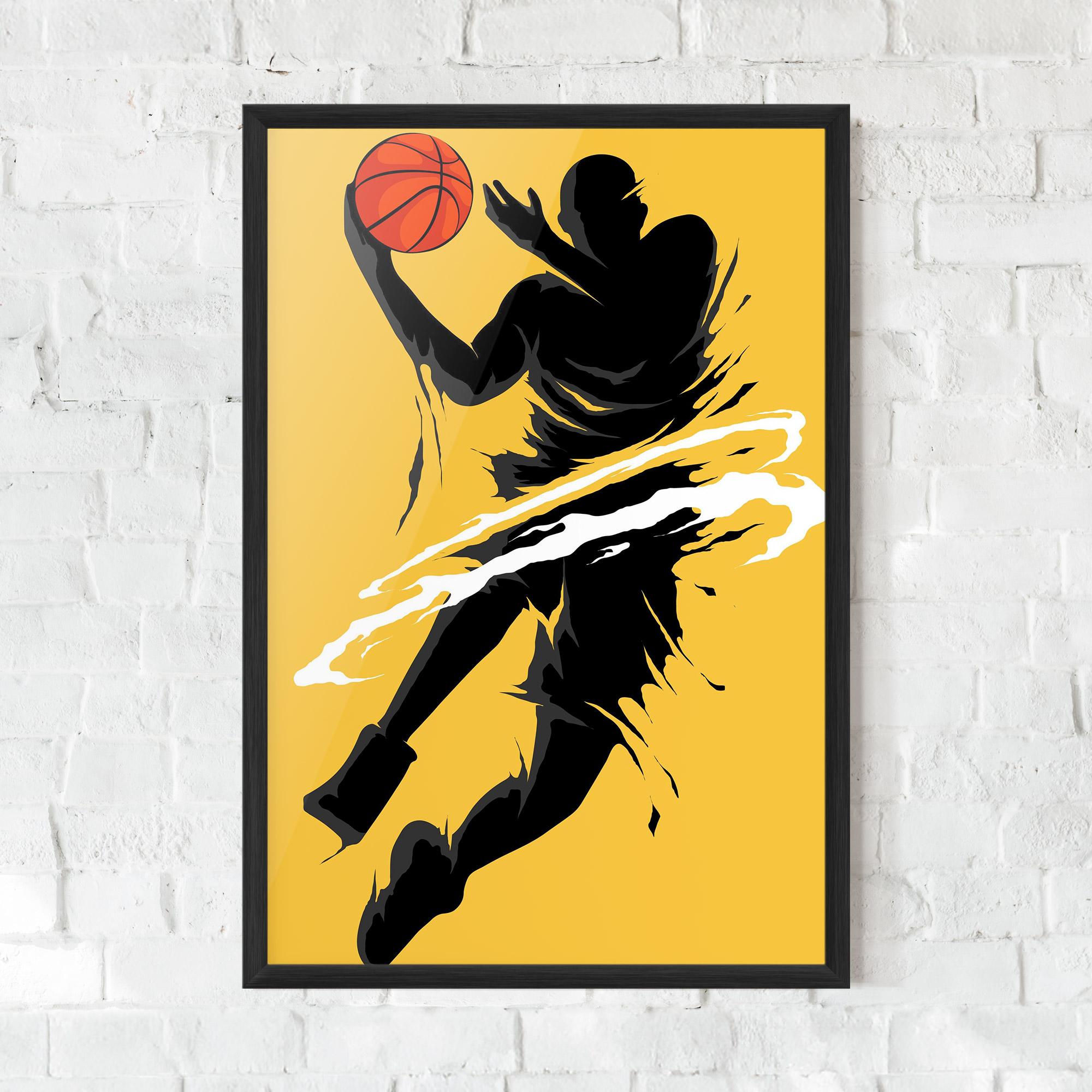 Рамкиран постер Basketball Smoke mockup 0