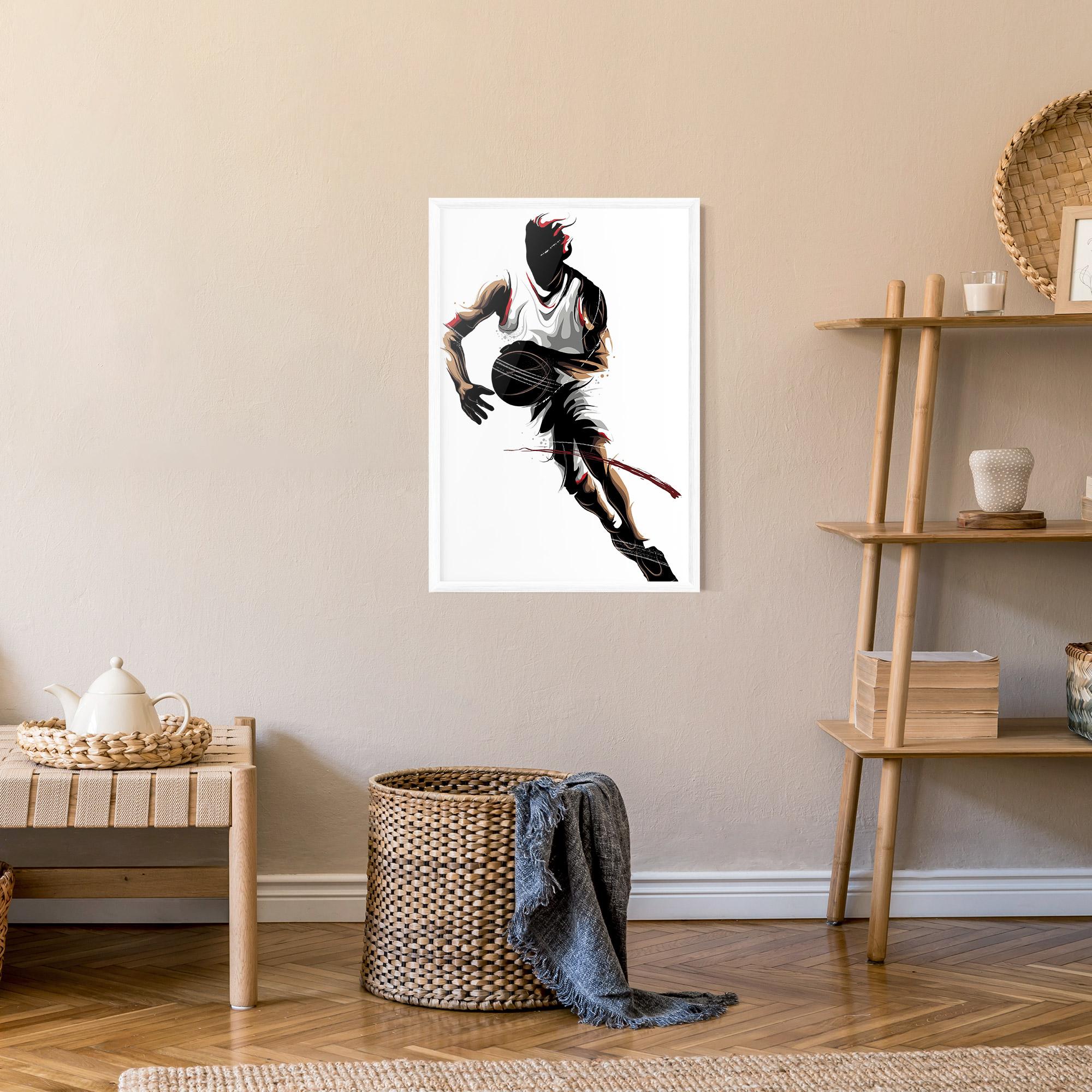 Рамкиран постер Dribbling Run mockup 9