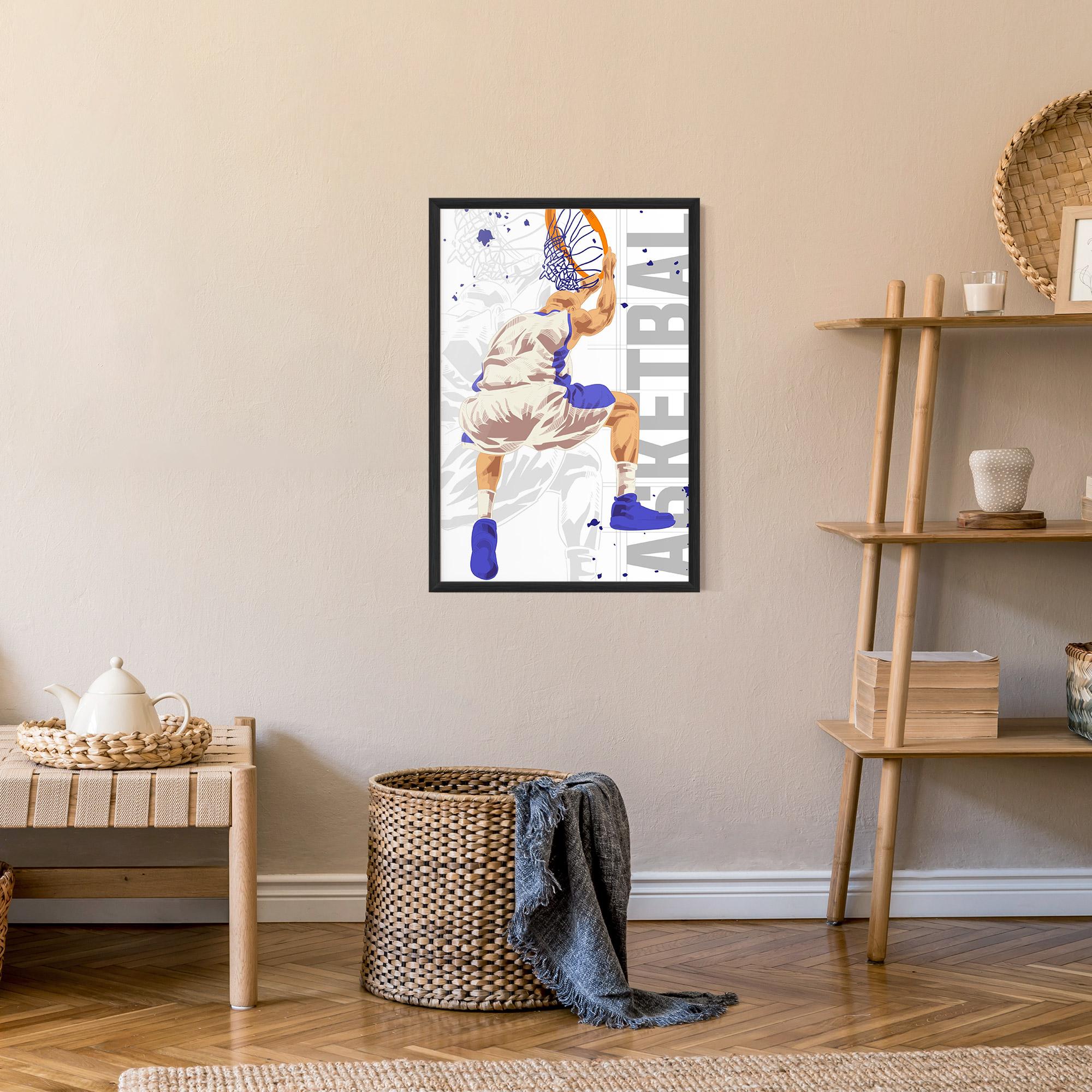 Рамкиран постер Grey Basketball mockup 9