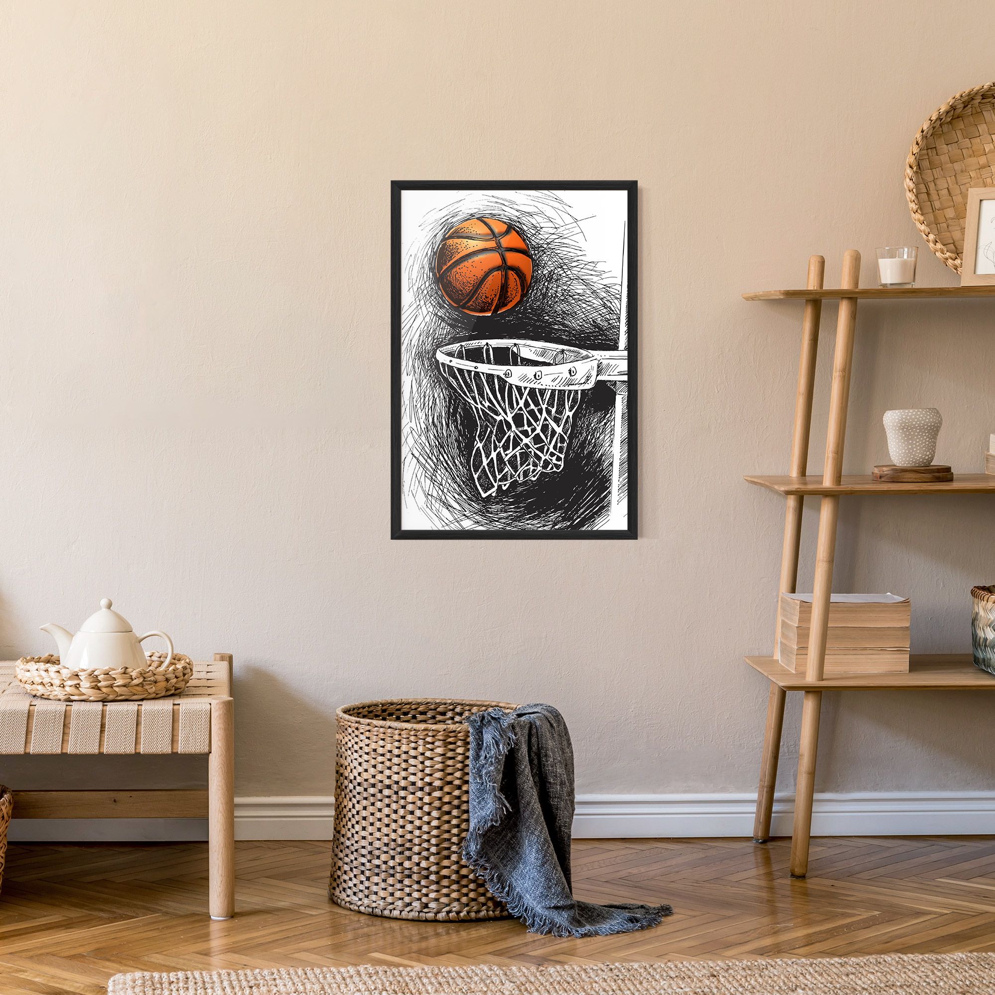 Grey Line Basket mockup 9