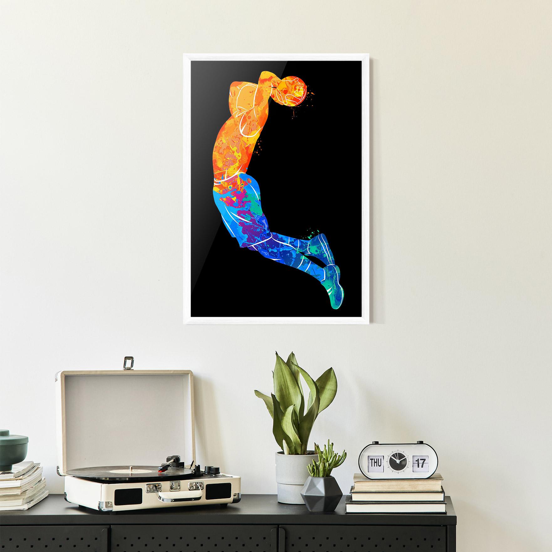 Рамкиран постер Blue Orange Basket mockup 2