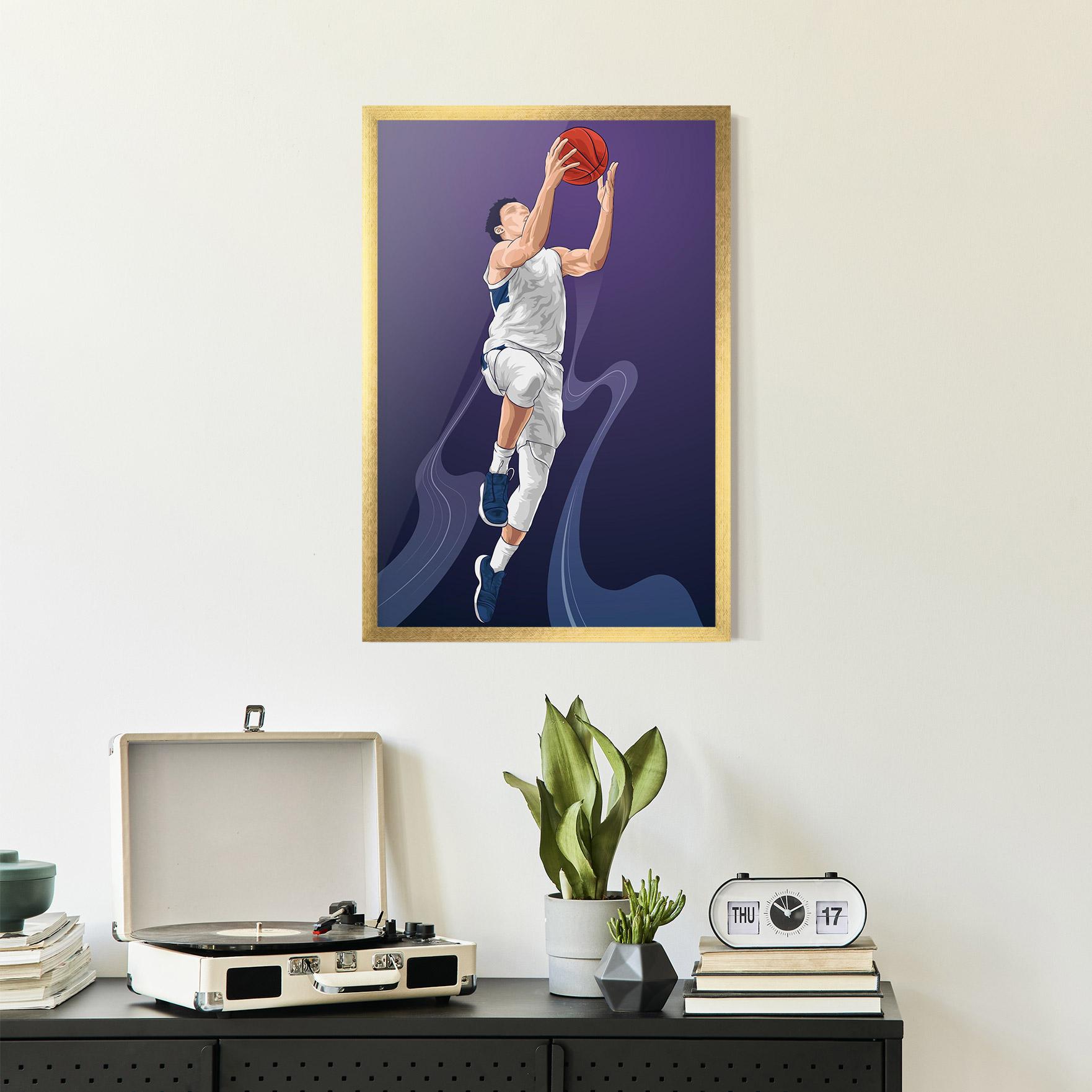 Рамкиран постер Flying Player mockup 2