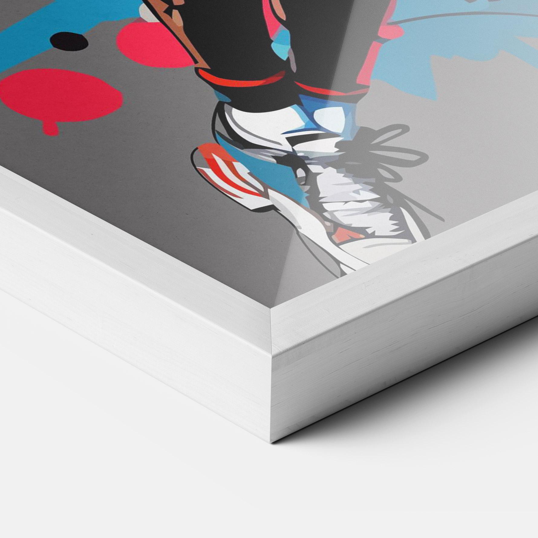 Рамкиран постер Blue Red Basket mockup 3