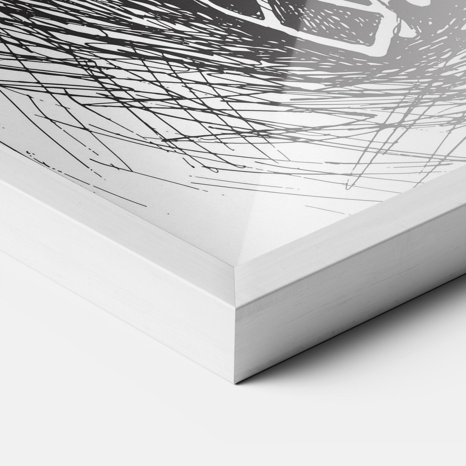 Рамкиран постер Grey Line Basket mockup 3