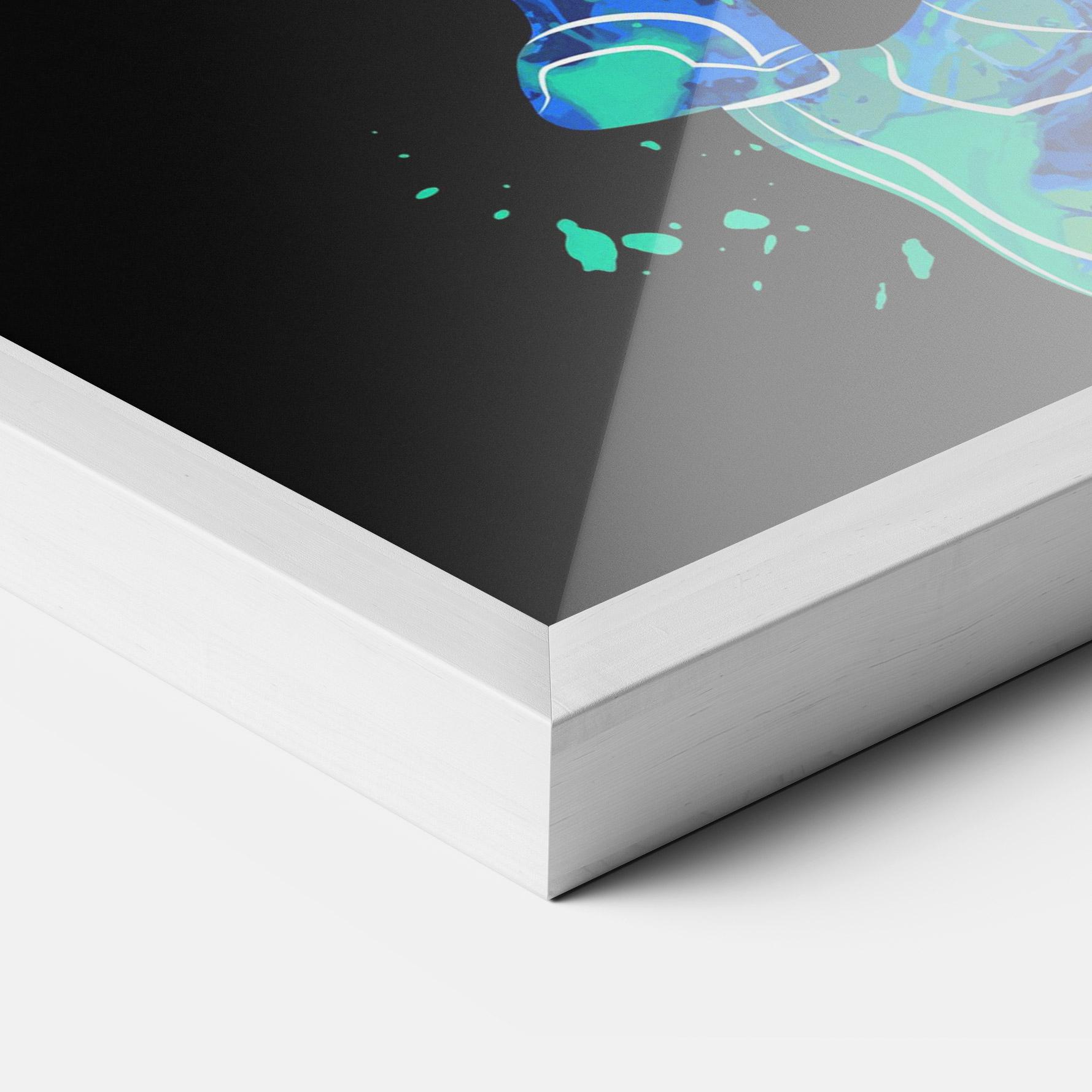 Рамкиран постер Orange Blue Basket mockup 3