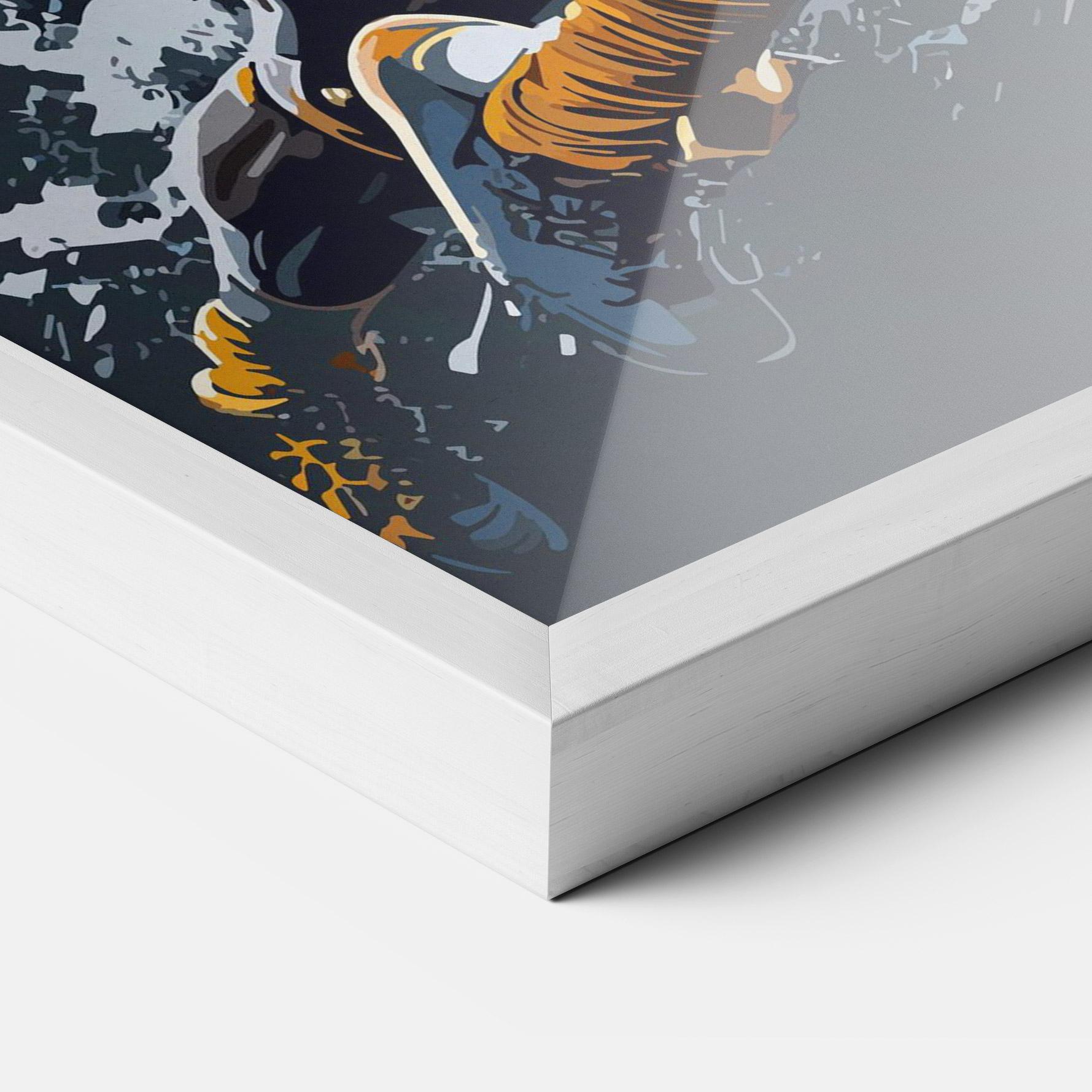 Рамкиран постер Yellow White Basket mockup 3