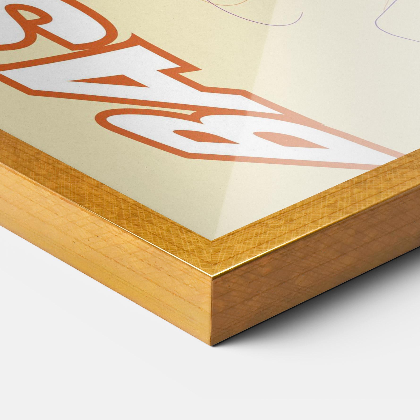 Рамкиран постер Basketball Cream mockup 3