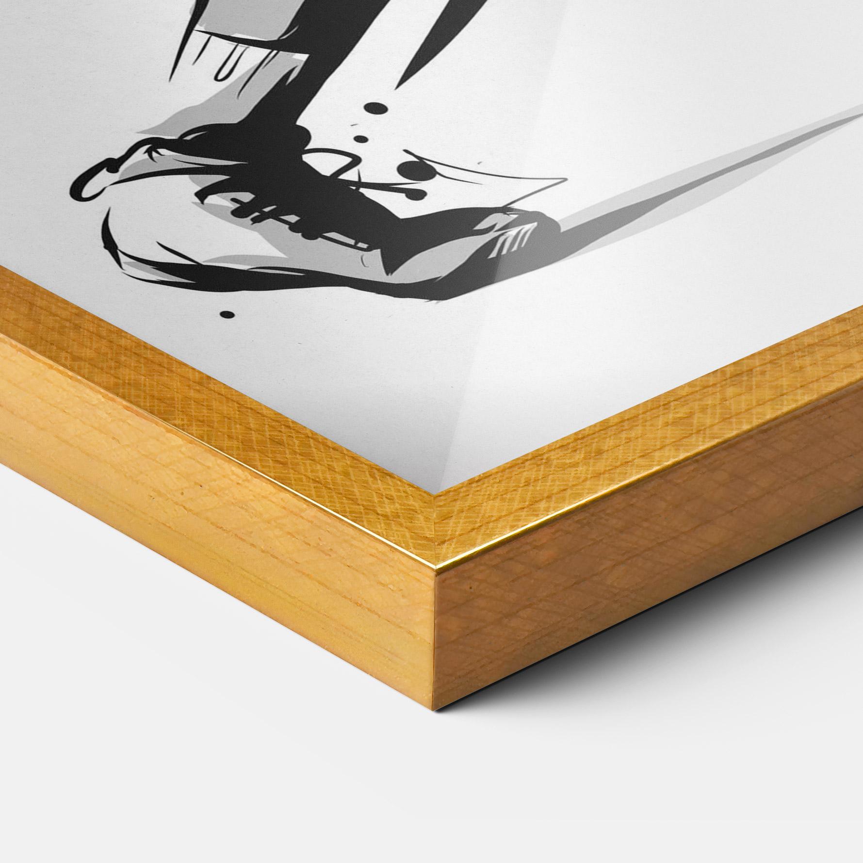 Рамкиран постер Basketball Player Line mockup 3