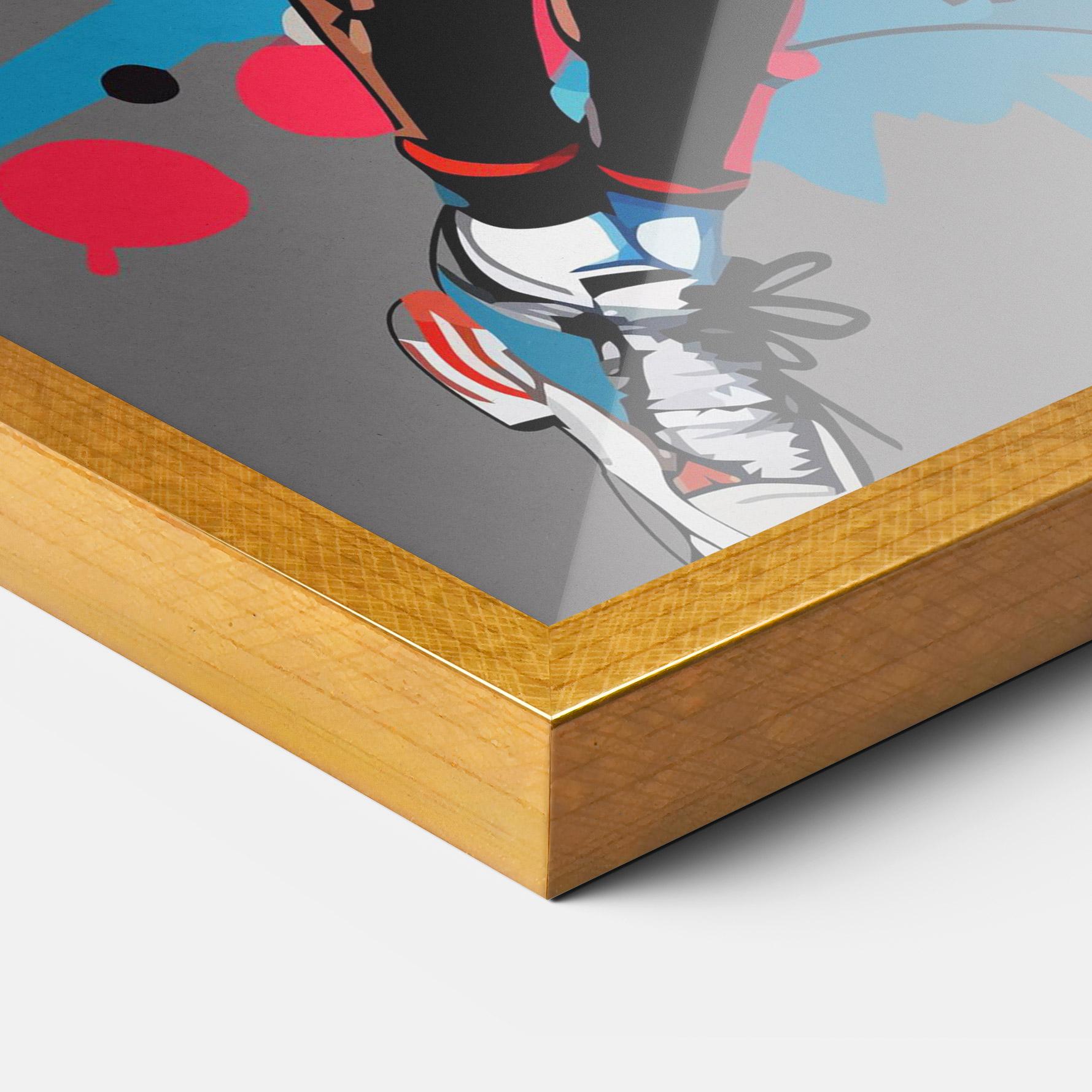 Рамкиран постер Blue Red Basket mockup 3