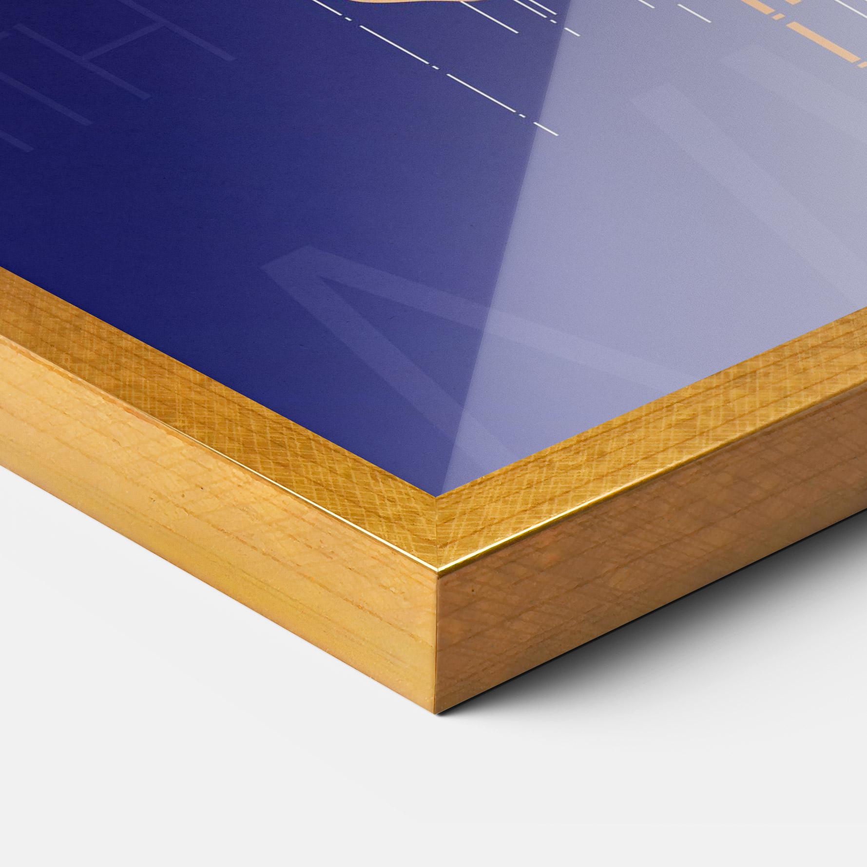 Рамкиран постер Fly With The Wind mockup 3