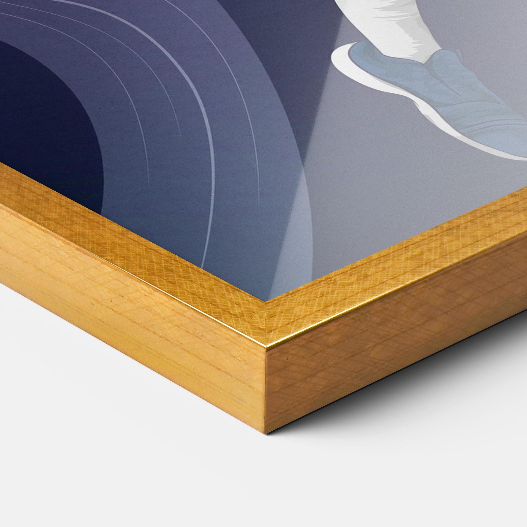 Рамкиран постер Flying Player mockup 3