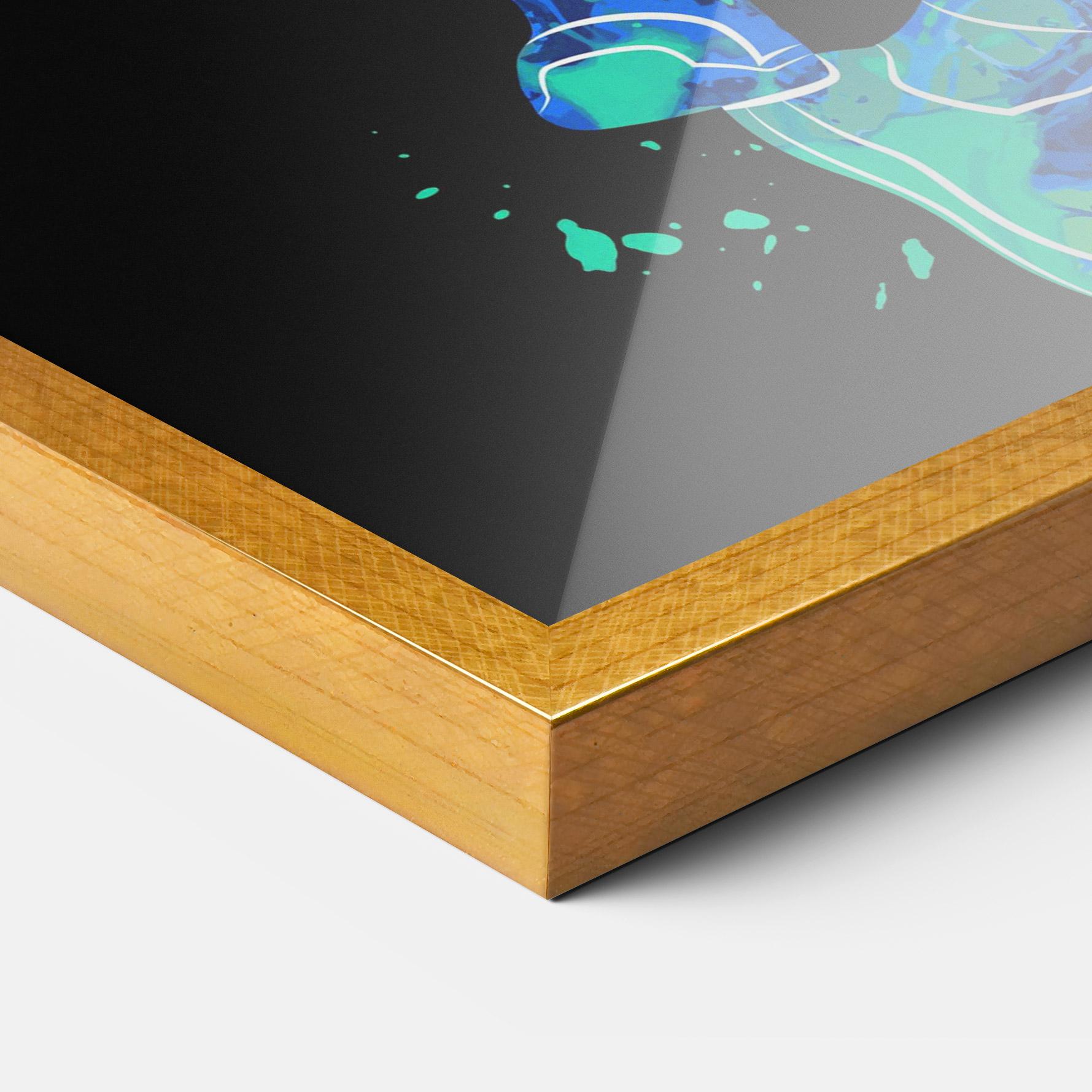 Рамкиран постер Orange Blue Basket mockup 3