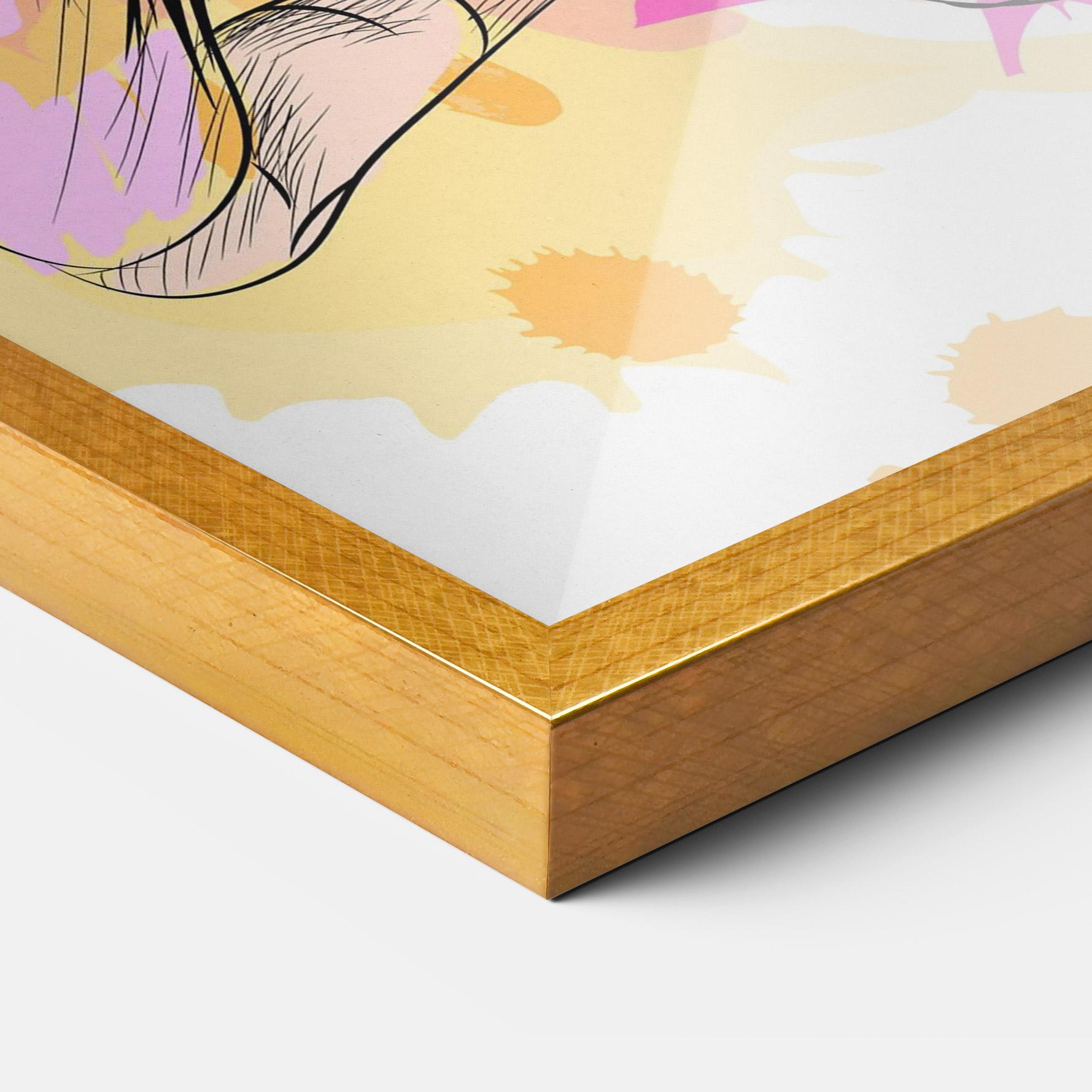 Рамкиран постер Pink Basket Player mockup 3