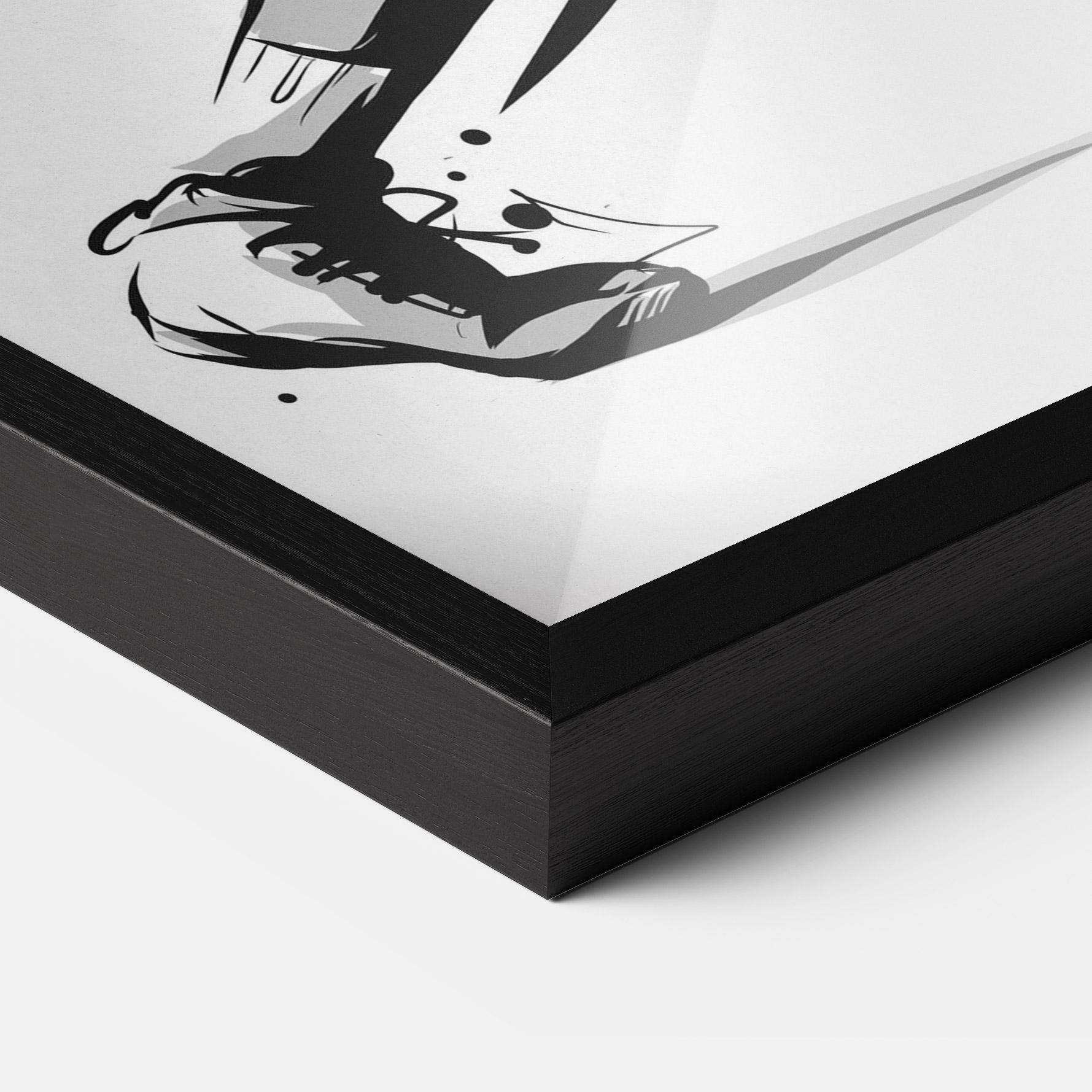 Рамкиран постер Basketball Player Line mockup 3