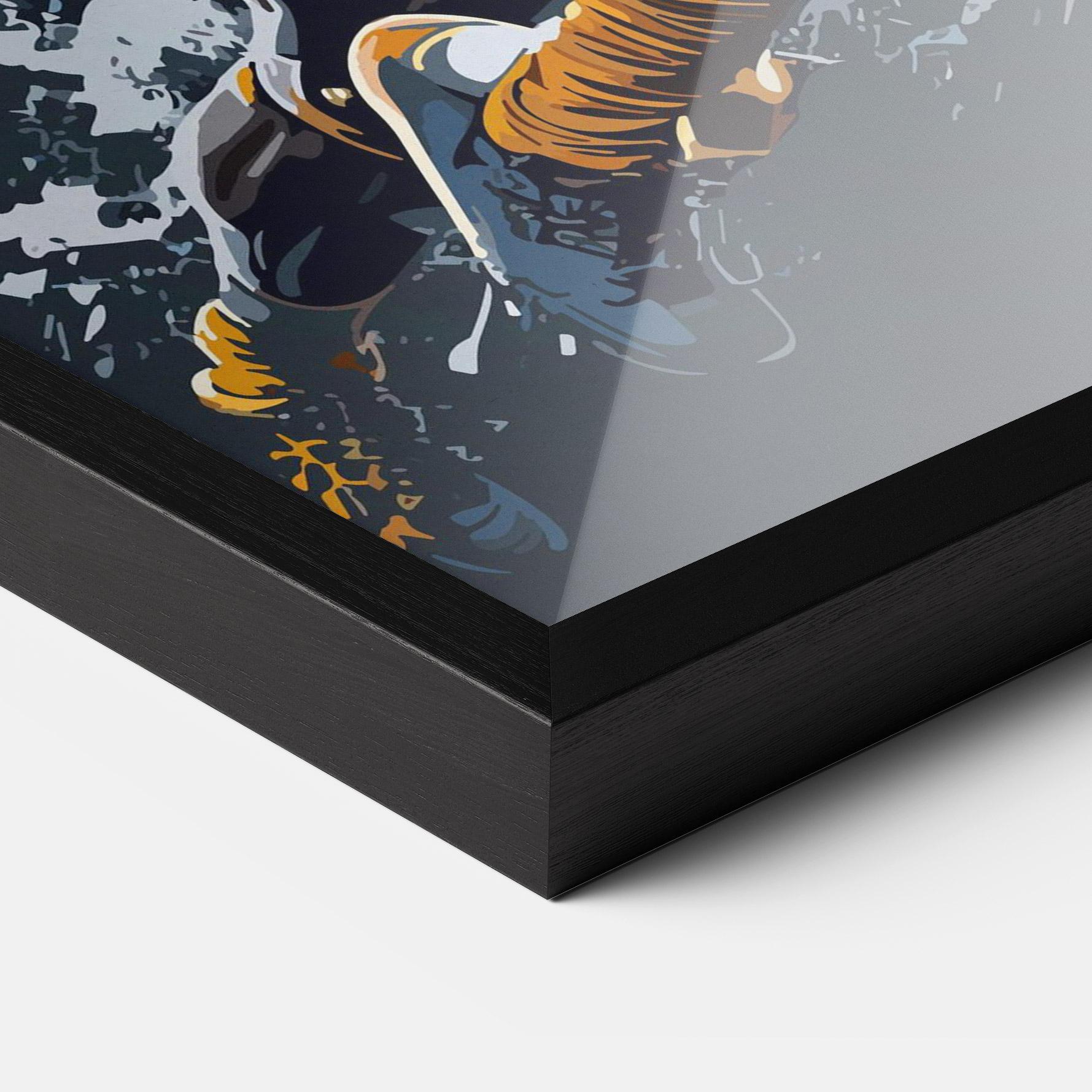 Рамкиран постер Yellow White Basket mockup 3