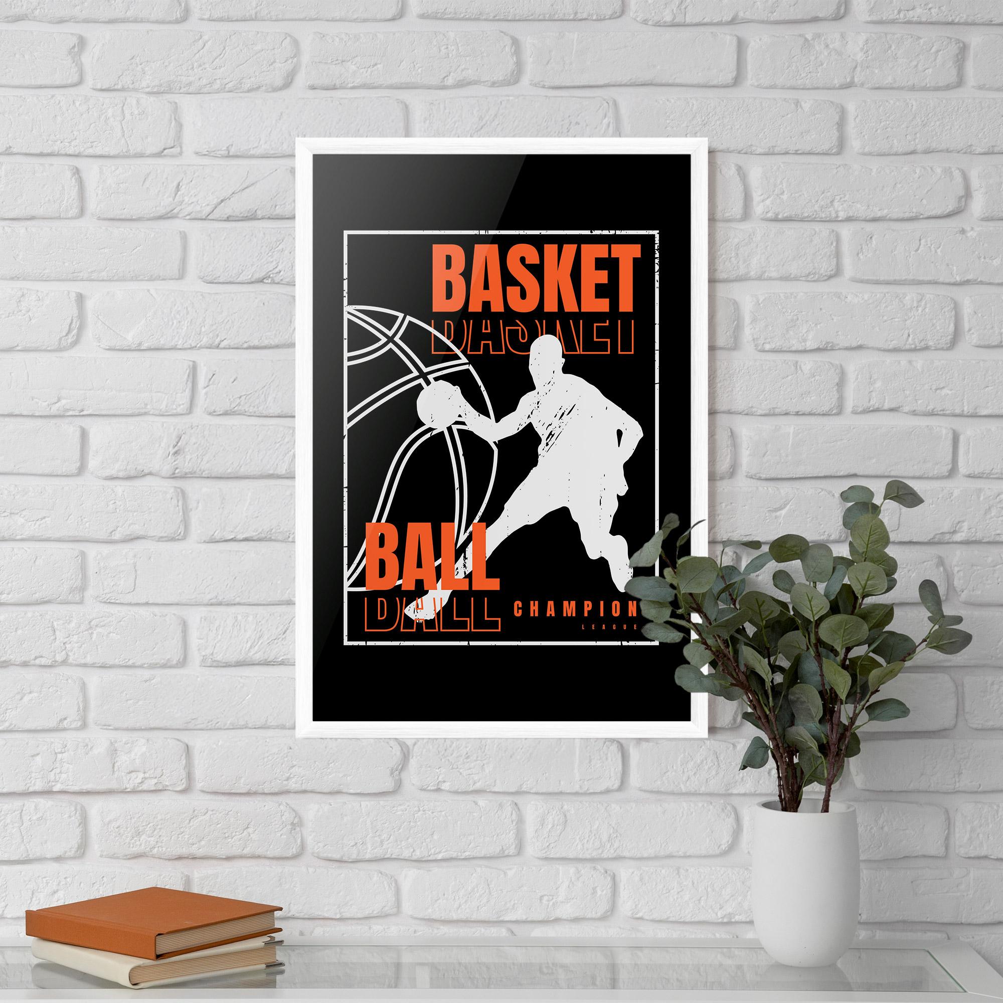 Рамкиран постер Basket Champion mockup 5