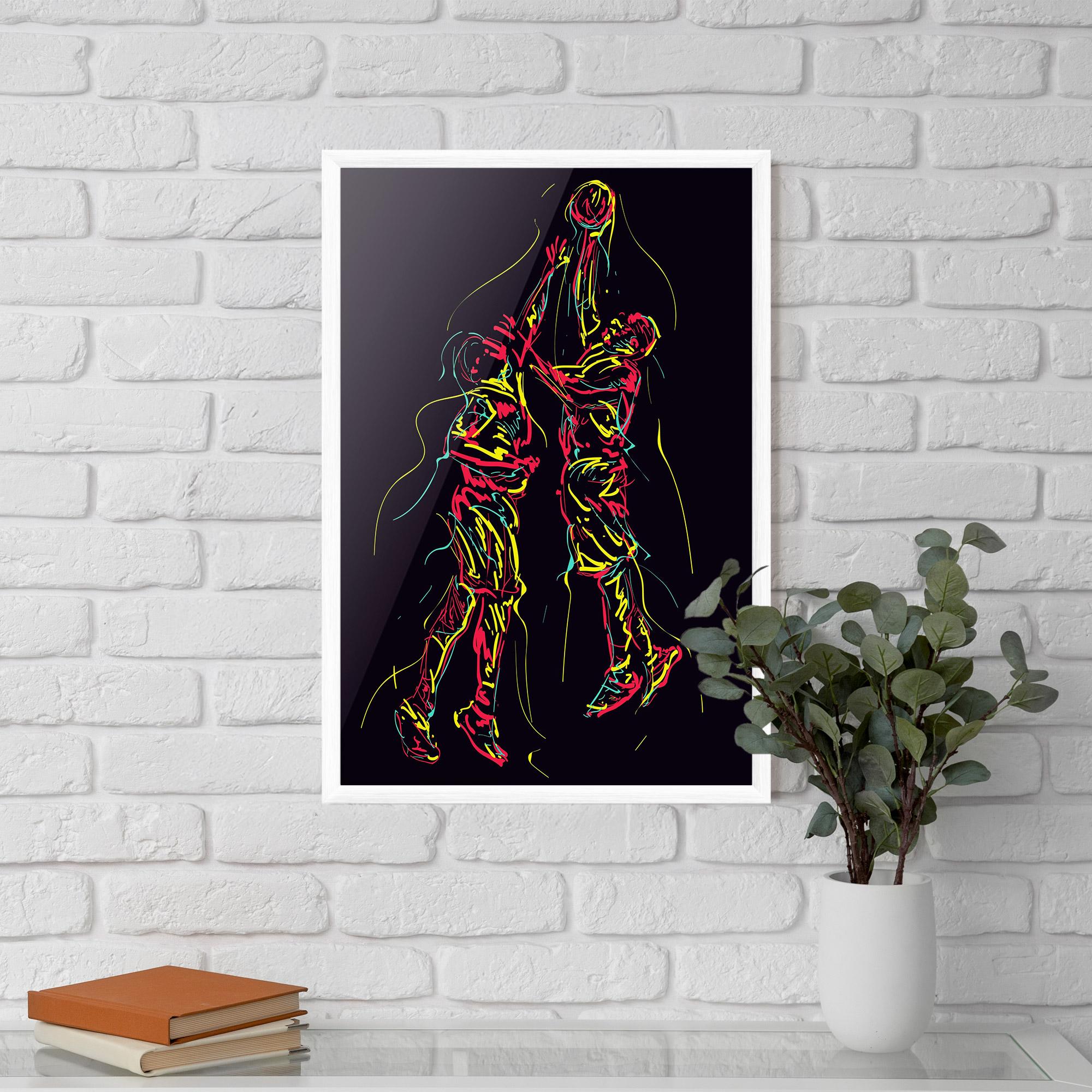 Рамкиран постер Basket Line Jump mockup 5