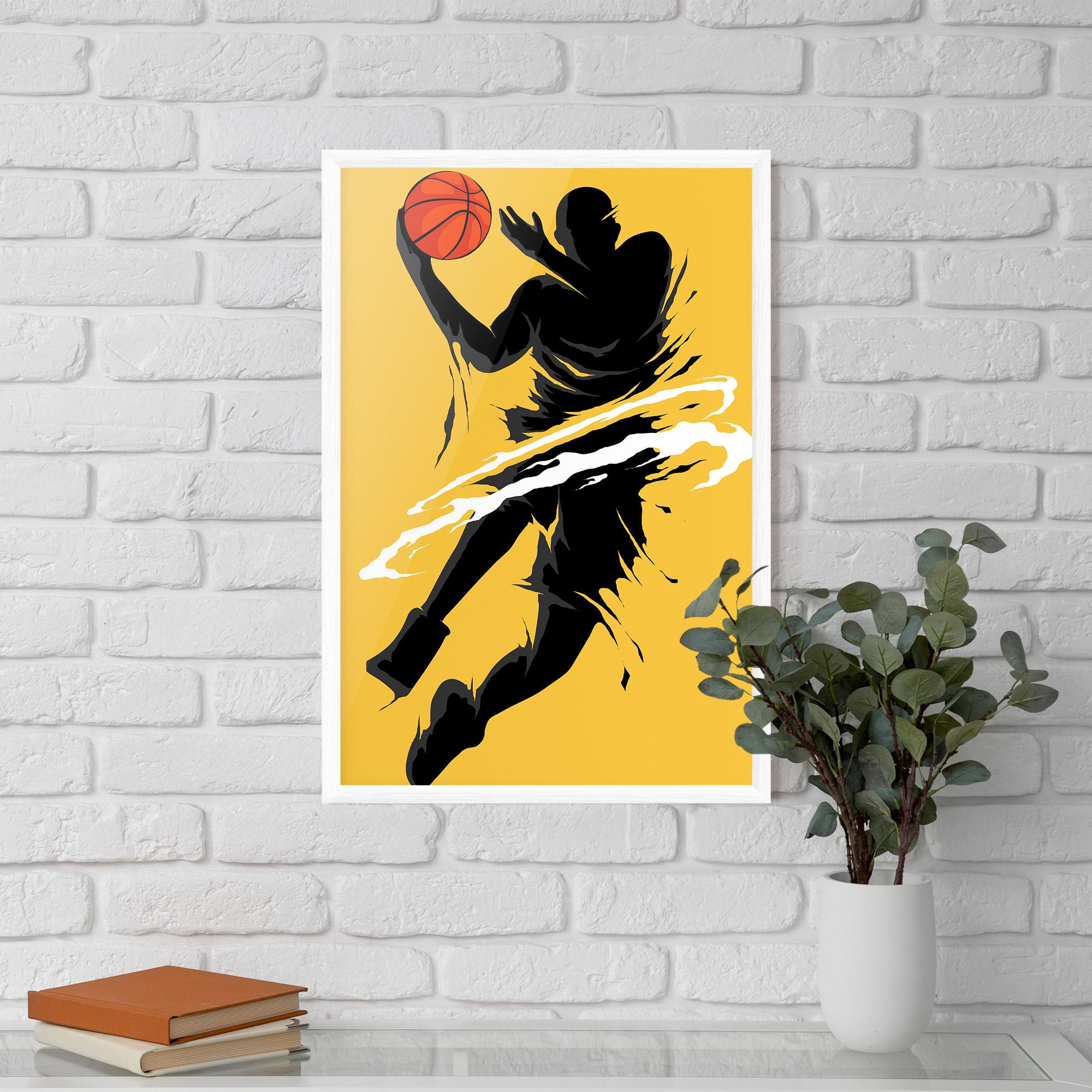 Рамкиран постер Basketball Smoke mockup 5