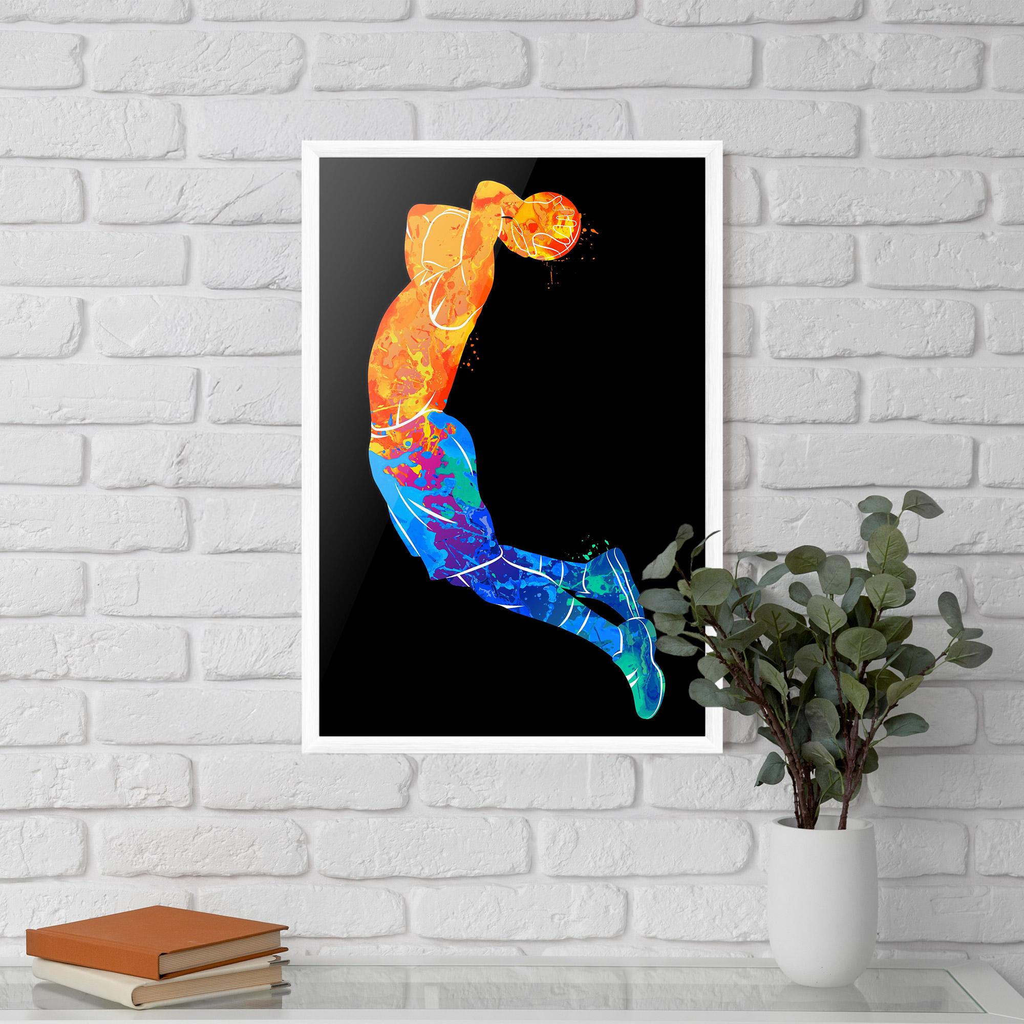 Рамкиран постер Blue Orange Basket mockup 5